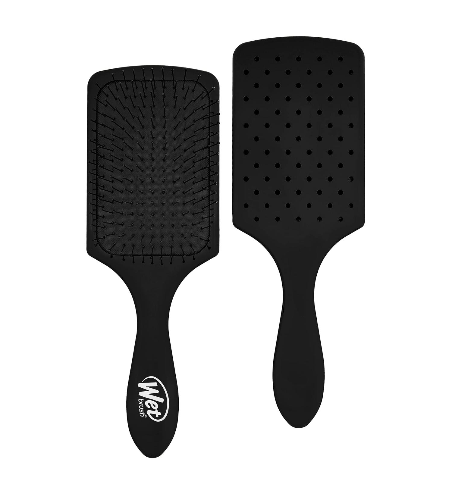 Wet Brush Paddle Detangler Hair Brush Black - For Women Men Kids - Removes Knots and Tangles - Best for All Hair Types - Buy Online on GoSupps.com
