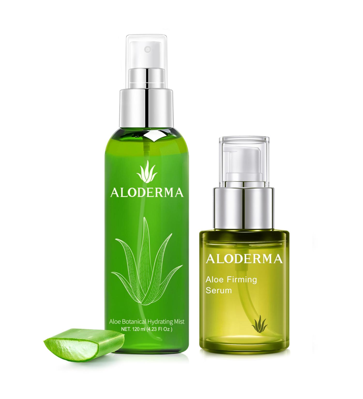 Aloderma Aloe Hydrating Set - Firming Serum Botanical Hydrating Mist - Buy Online on GoSupps.com