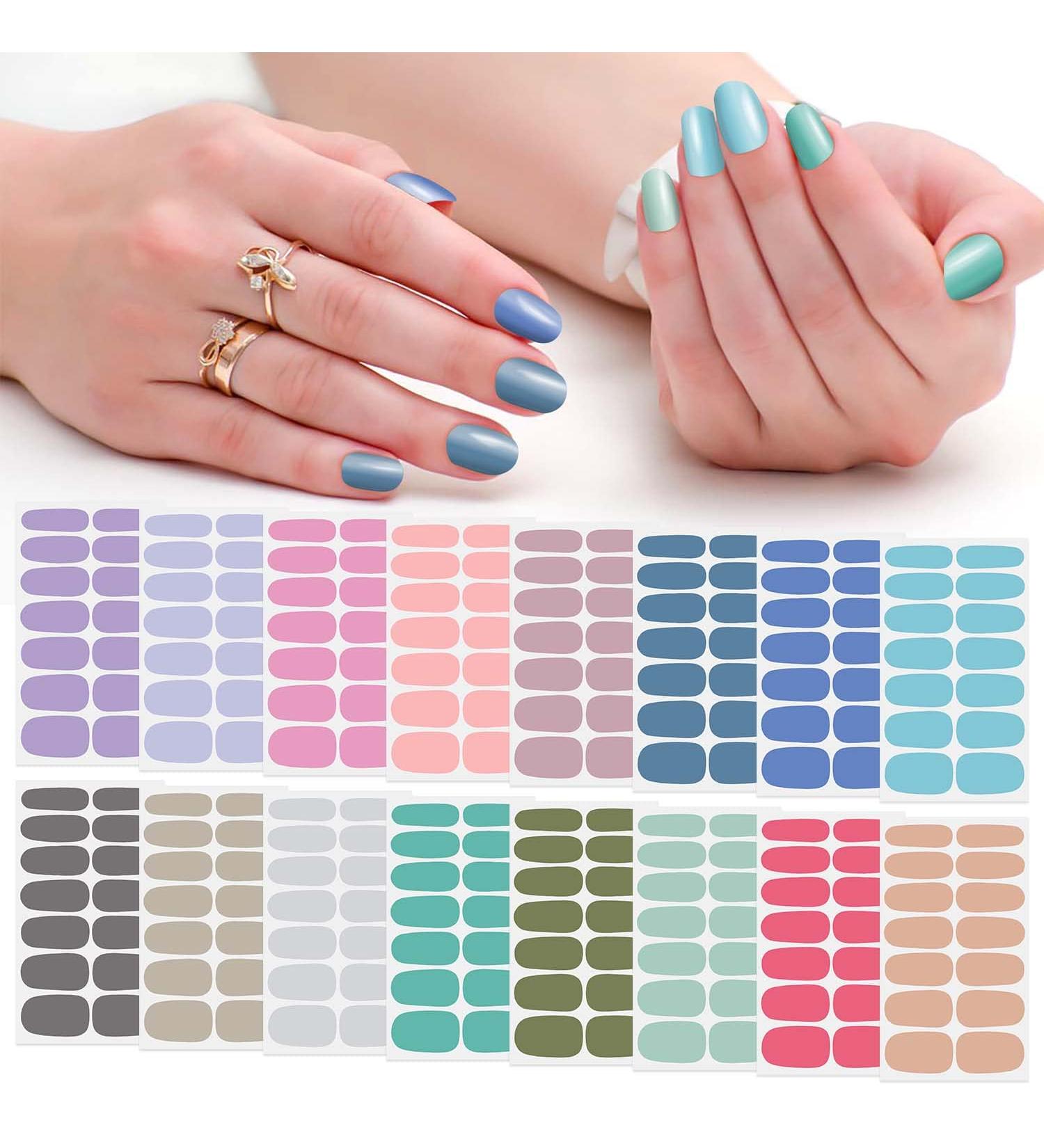 SILPECWEE Nail Polish Strips - 16 Self-Adhesive Wraps for Women, Elegant Style Manicure Stickers with Nail File - Buy Online on GoSupps.com