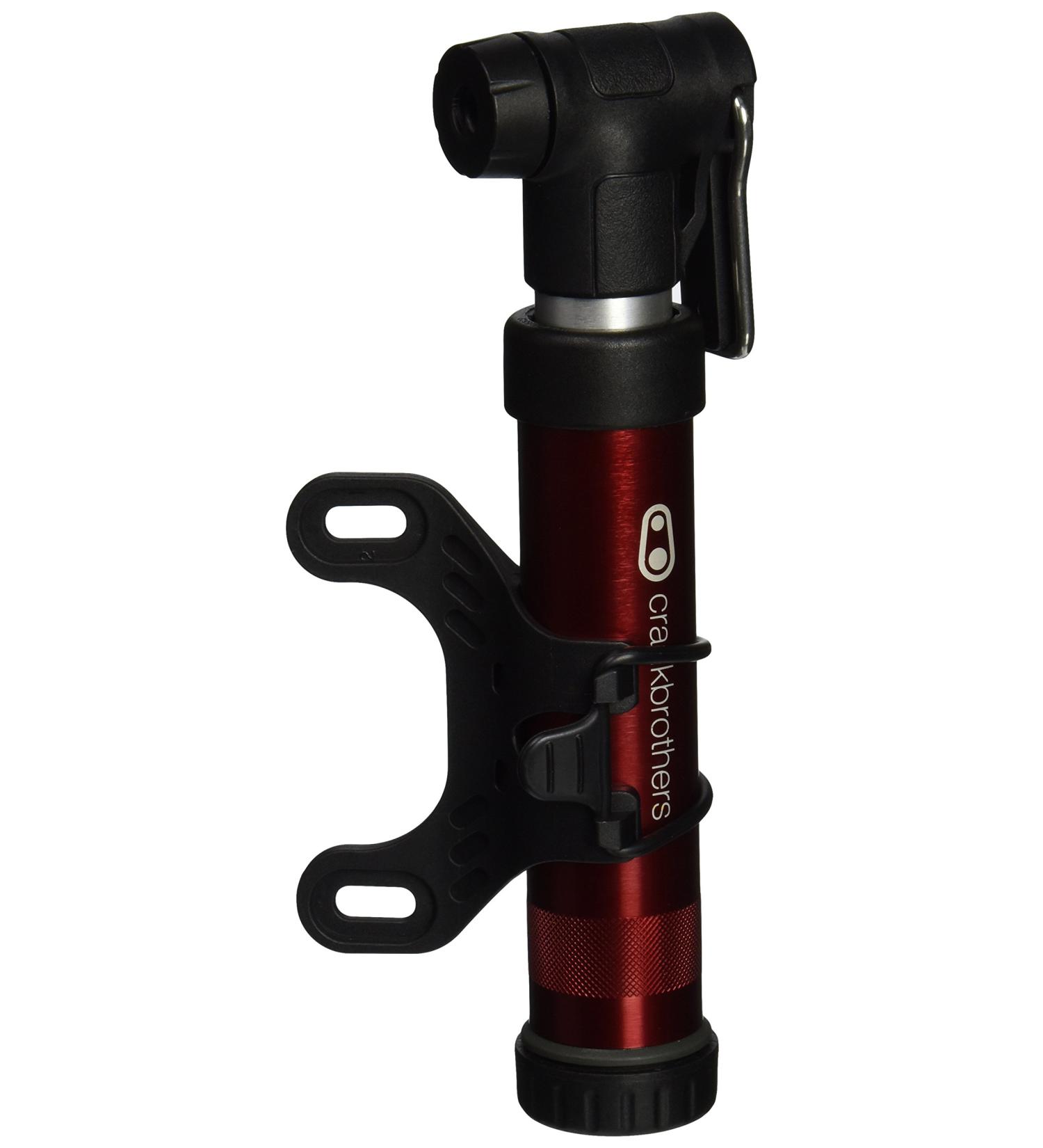 Crankbrothers Gem Dual Piston Bike Hand Pump - High Volume/Pressure, Presta/Schrader, Red - Buy Online on GoSupps.com