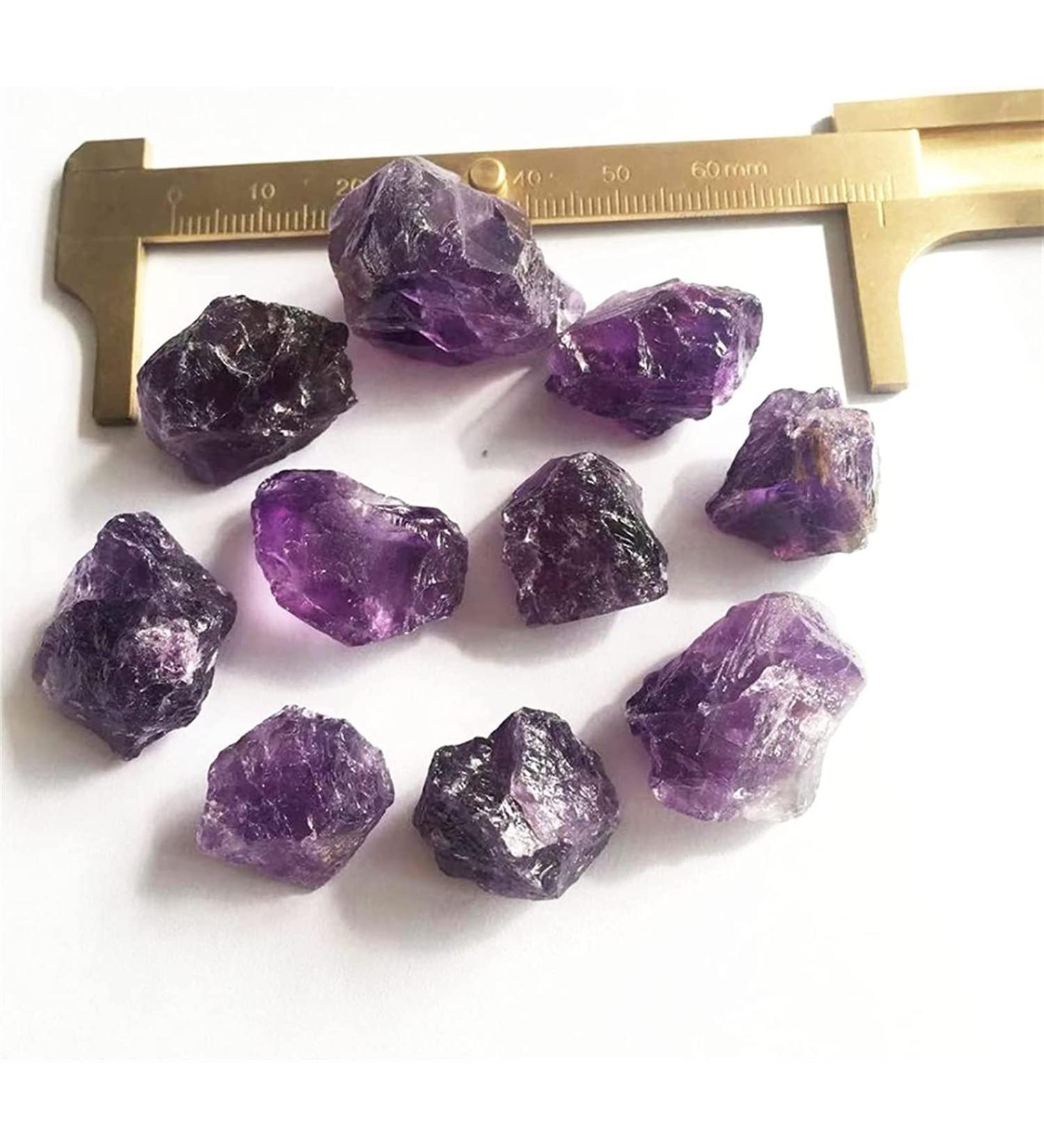 Natural Crystal Rough Stones 10 Pieces Amethyst Natural Rough Gemstones and Minerals Stones of The raw Amethyst Crystal Decoration Stones Home Decoration ERTEYIN - Buy Online on GoSupps.com