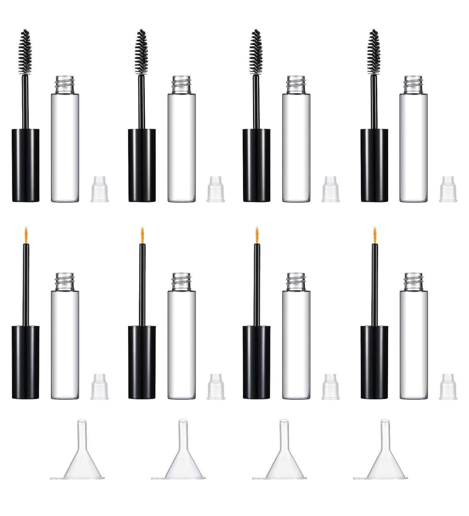 12-Piece 10ml Empty Mascara & Eyeliner Tubes Set with 4 Cream & Liquid Containers - DIY Eyelash Serum Kit - Buy Online on GoSupps.com
