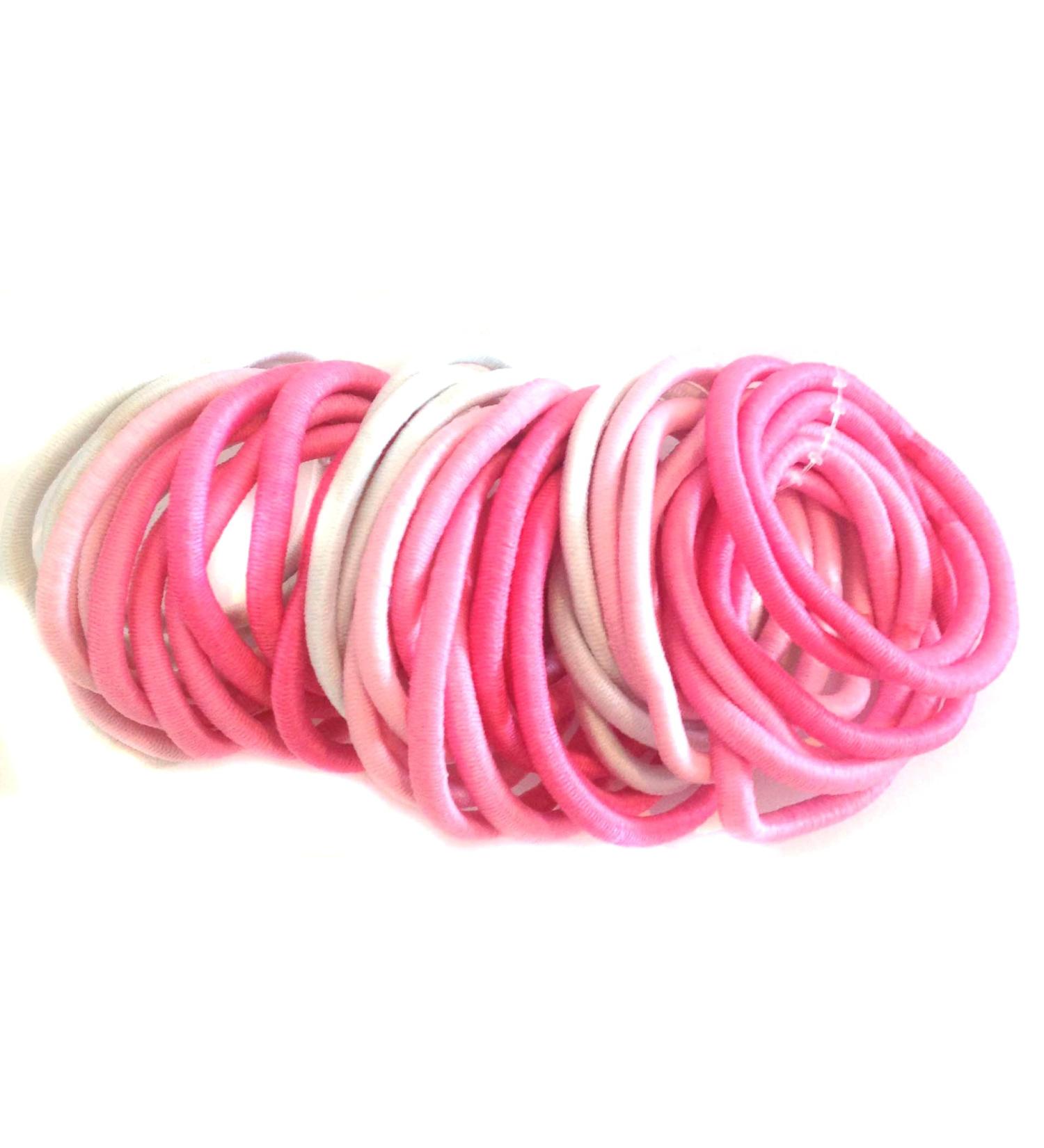 Allsorts 36 Pink Tones Endless Elastics Hair Bobbles Elastic Bands Hair Accessory