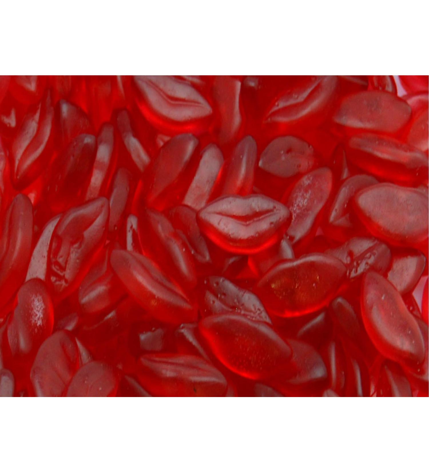 1kg Cherry Lips Candy Pick & Mix Sweets Mixed Assortment Gummy Selection Resealable Pouch Share Bag