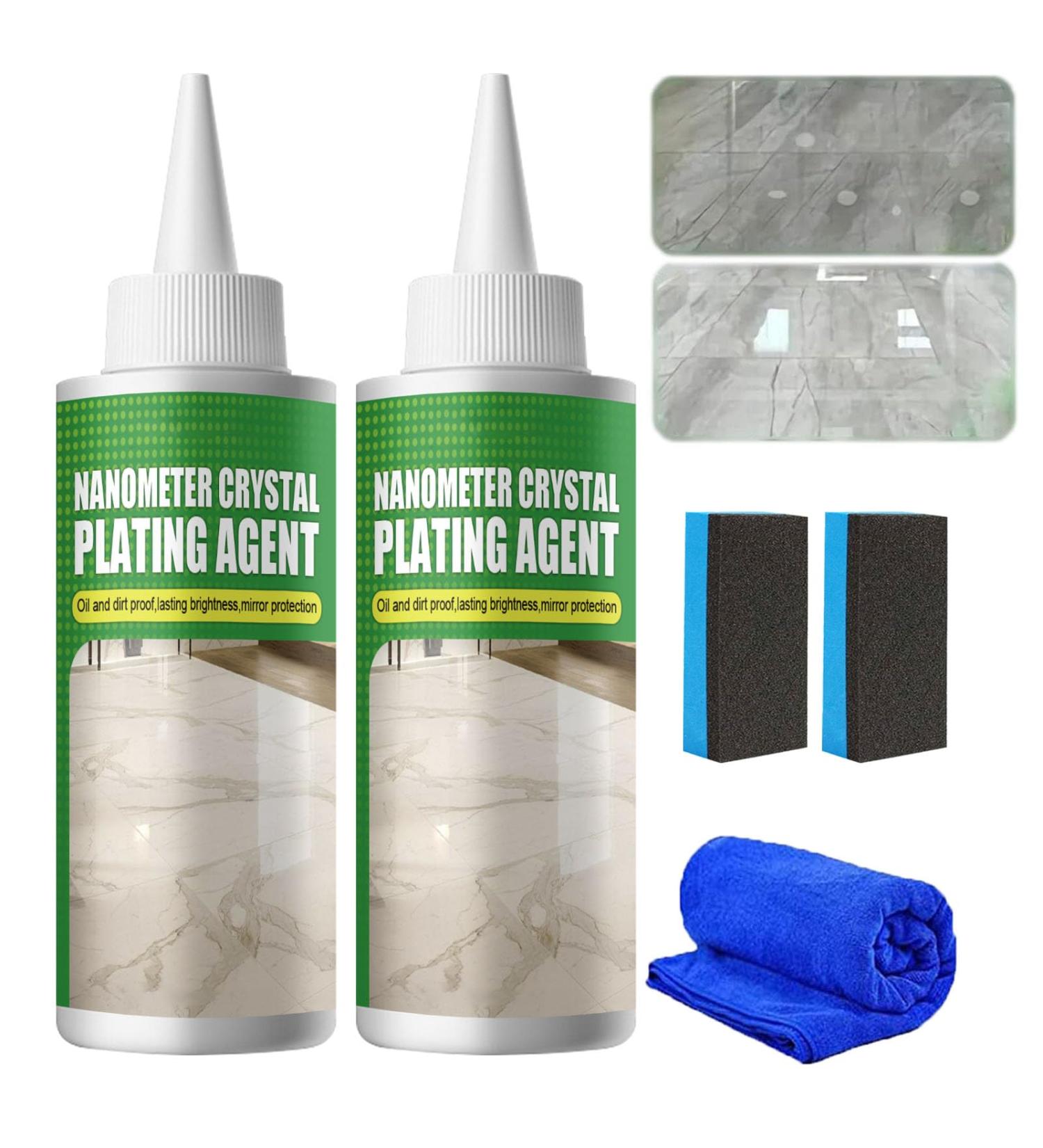 fencyatt Nano Crystal Coating Agent for Tile & Furniture Stone Nano Crystal-Plating Agent Kitchen Marble Oil Stain Cleaner Marble Furniture Polish Spray Granite Worktop Cleaner (160ML 2PCS) 2pcs 160ML - Buy Online on GoSupps.com
