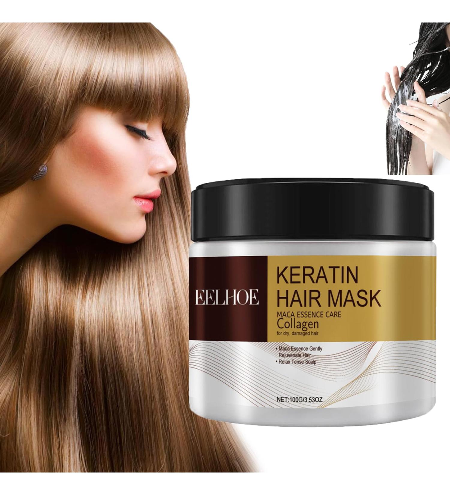 Collagen Hair Treatment Collagen Hair Mask Conditioning Argan Oil Hair Mask Treatment Deep Repair Conditioner Hair Masks for Dry Damaged Hair (1 PCS) - Buy Online on GoSupps.com