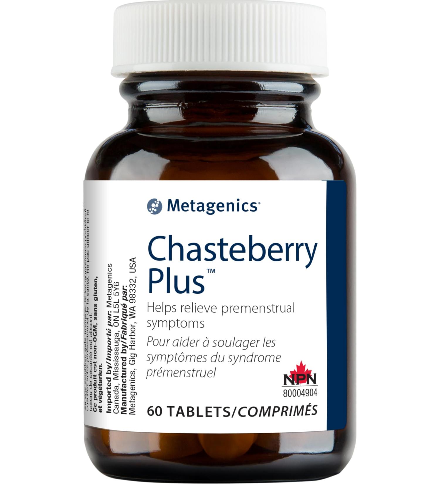 Metagenics Chasteberry Plus - Helps Relieve Premenstrual Symptomes - 60 Tablets - Buy Online on GoSupps.com