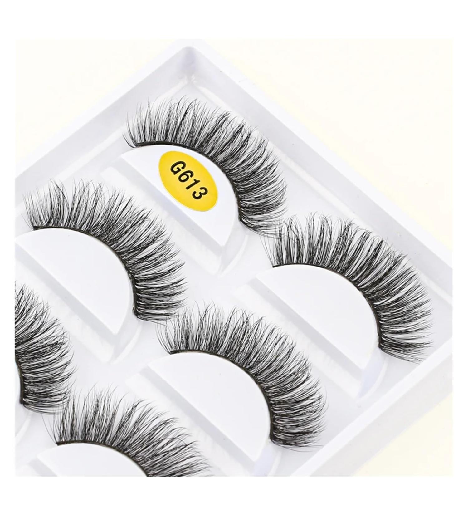 UAMOU 2/20/100 Boxes Mink Lashes Eyelashes 5 pairs Natural Curly Fake Eyelashes Thick Maquiagem Lash Extension Makeup Tools Cheerfully (Color : 5 pairs G613 Size : 20 boxes) - Buy Online on GoSupps.com