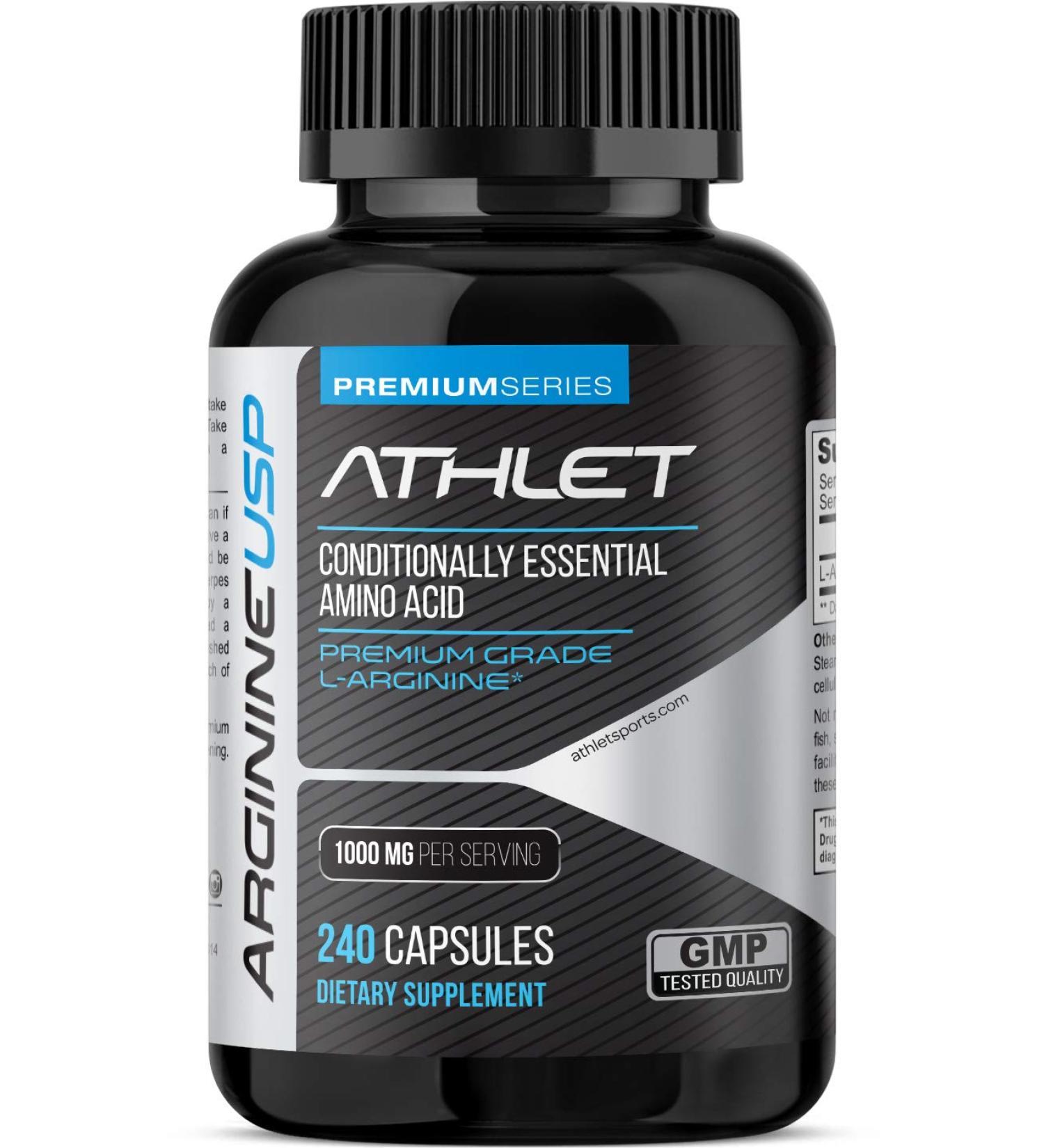 L-Arginine 1000mg Caps - High Potency Nitric Oxide Support for Energy & Endurance | 240 Count - Buy Online on GoSupps.com
