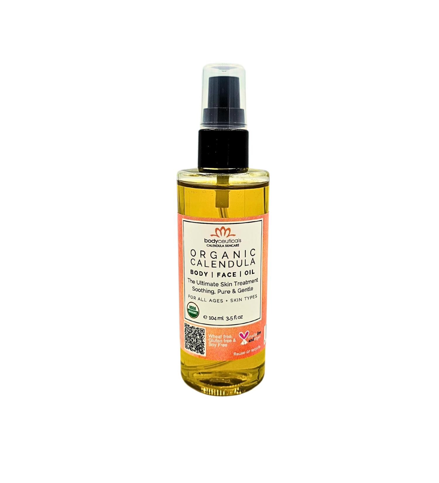 Certified Organic Calendula Oil - High Potency Moisturizer & Repair | Non-GMO Vegan Kosher | 3.5oz International Shipping - Buy Online on GoSupps.com