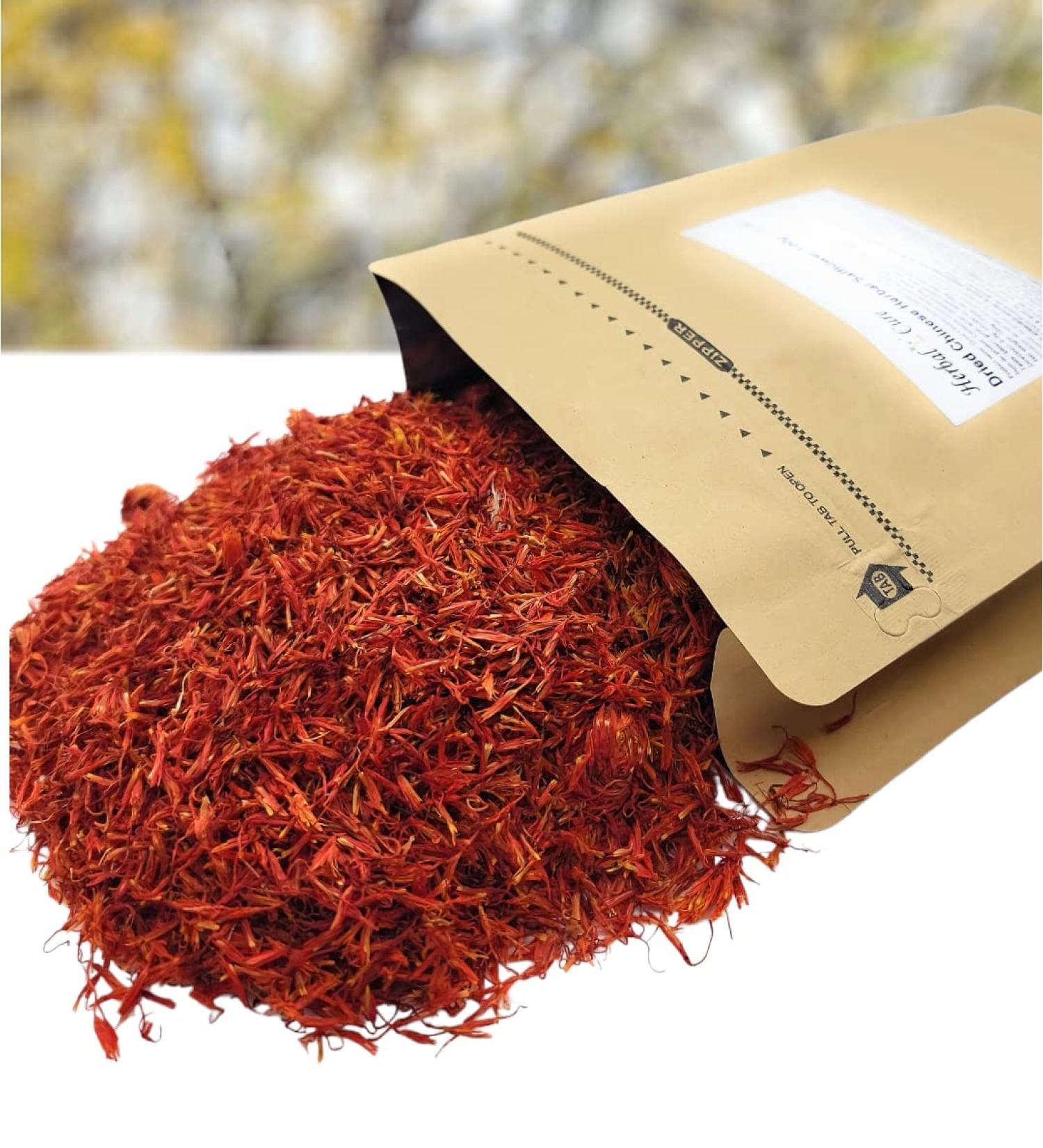 Herbal Cure - Chinese Red Flower Herb Hong Hua Flos Carthami Safflower 100g - Buy Online on GoSupps.com
