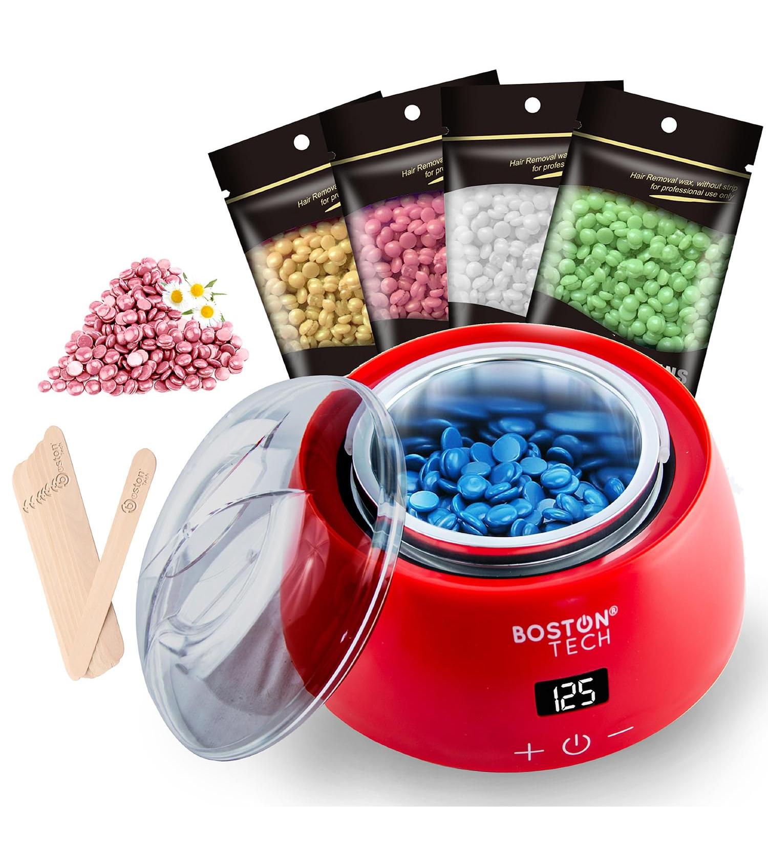 Professional Electric Wax Warmer with LCD Display Complete Home Hair Removal Kit Includes 4 Sachets of Wax Beads 20 Spatul - Buy Online on GoSupps.com