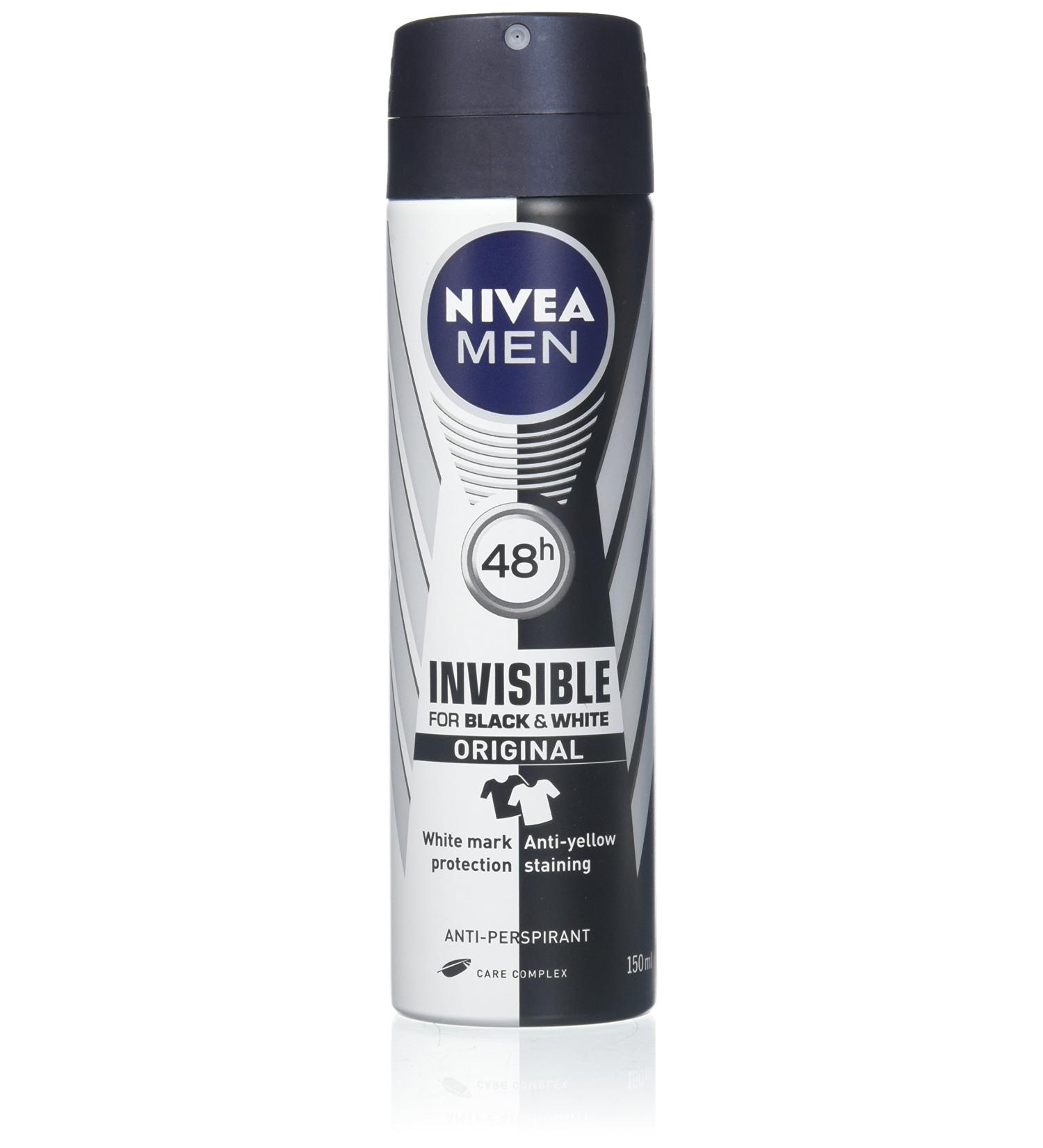 Nivea For Men Invisible Power Anti-Perspirant Spray 150ML (6 Pack) 5.07 Fl Oz (Pack of 6)