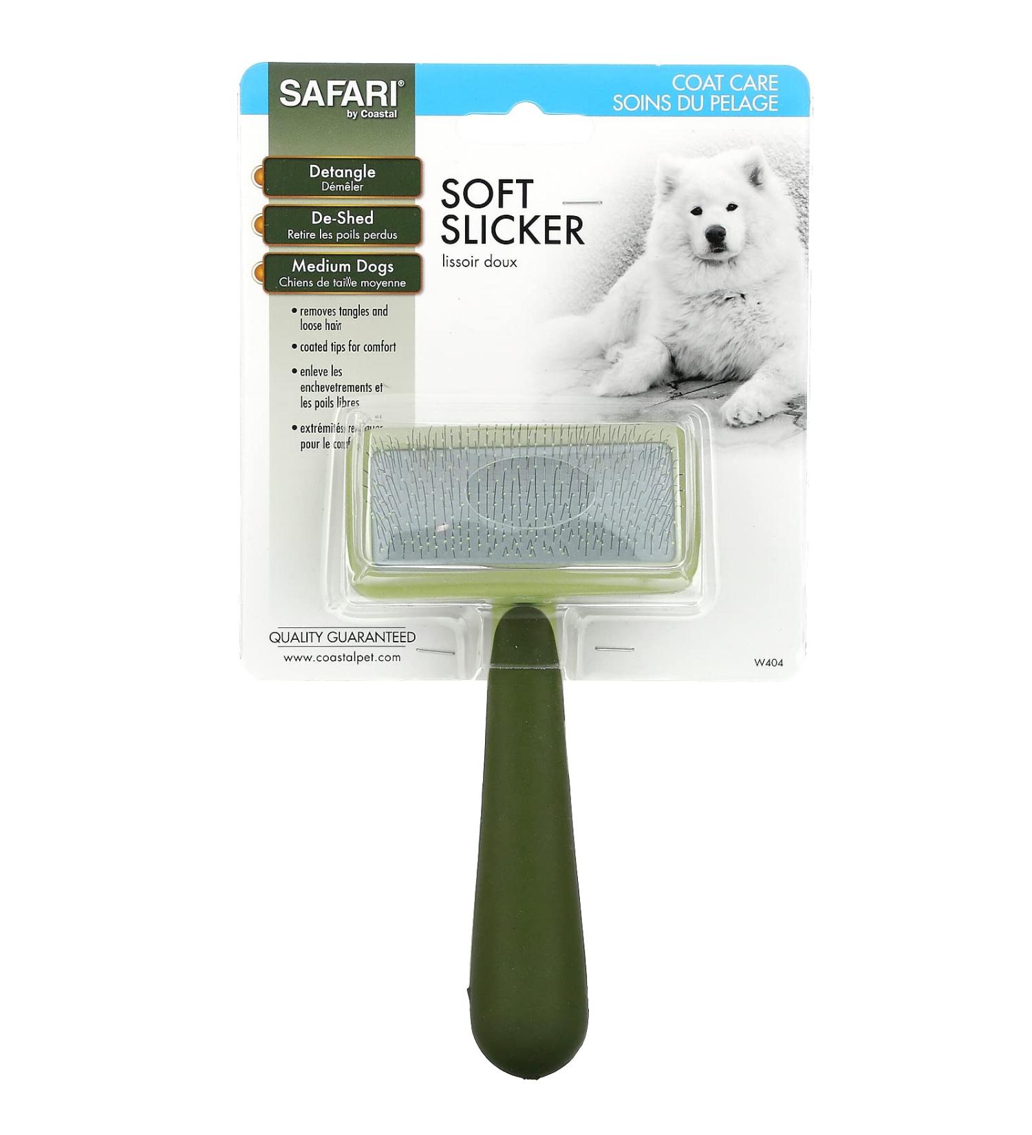 Safari Soft Slicker Brush for Medium Dogs - Gentle Grooming Tool - Buy Online on GoSupps.com