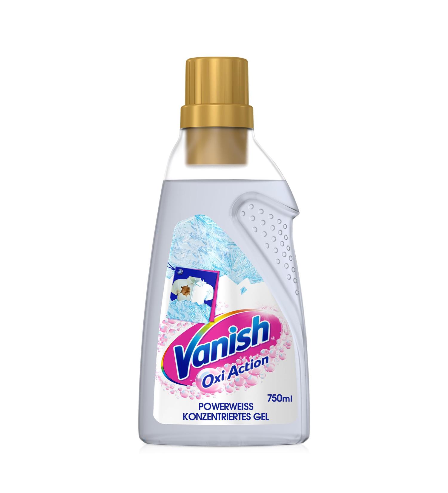 Vanish Oxi Action Power White Gel 750ml - Stain Remover & Laundry Booster for White Linen - Chlorine-Free - Buy Online on GoSupps.com