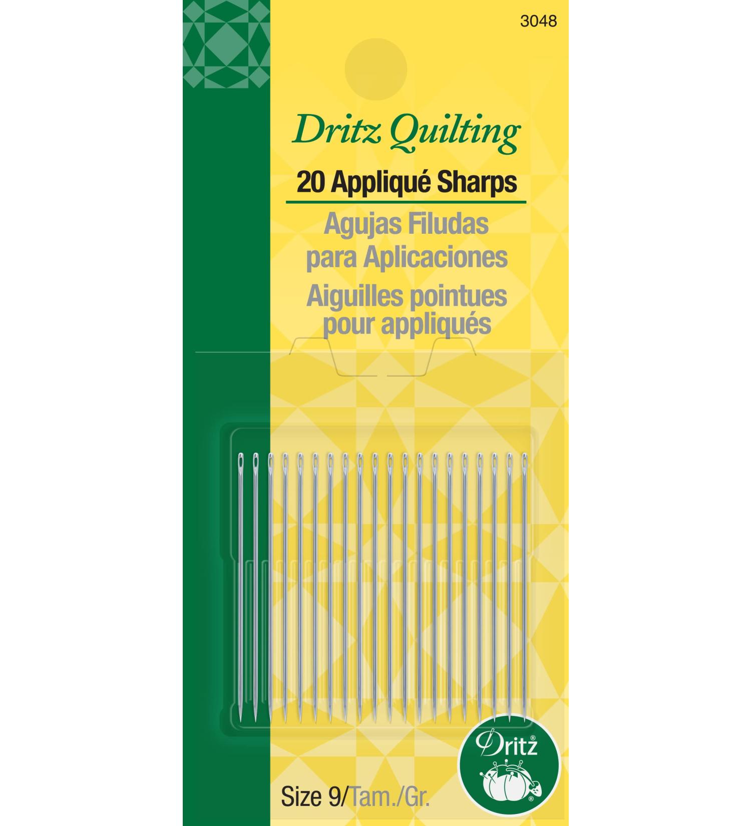 Dritz 3048 Applique Sharps Hand Needles Size 9 - 20 Count - Buy Online on GoSupps.com