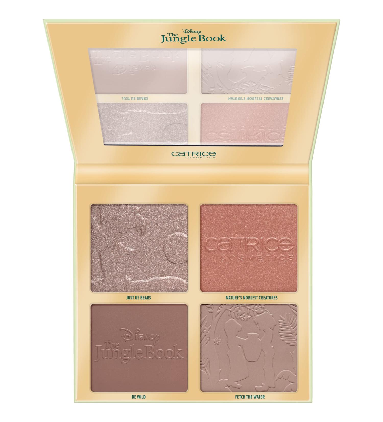 Catrice Disney The Jungle Book Face Palette - Vegan Contouring Palette 4 Colors for Defined Natural Radiance - 22g (No. 020 Wild About You) - Multi-Colored Oil-Free Paraben-Free - Buy Online on GoSupps.com