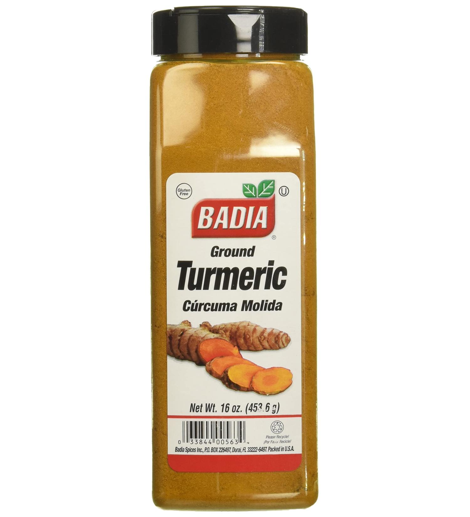 Badia Turmeric Ground 16 oz: Premium Quality Spice for Cooking and Health Benefits - Buy Online on GoSupps.com