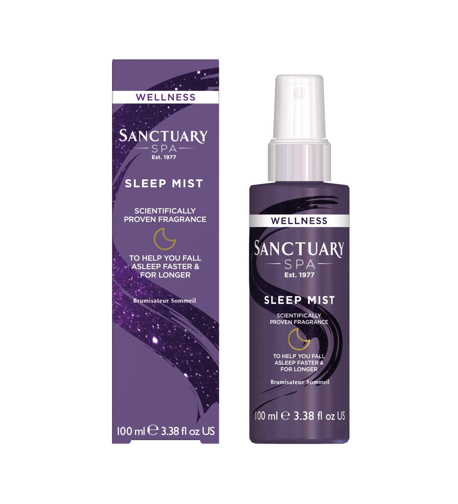 Sanctuary Spa Pillow Spray Sleep Mist with Hyaluronic Acid - Vegan & Cruelty Free - 100ml (Old Version) - Buy Online on GoSupps.com