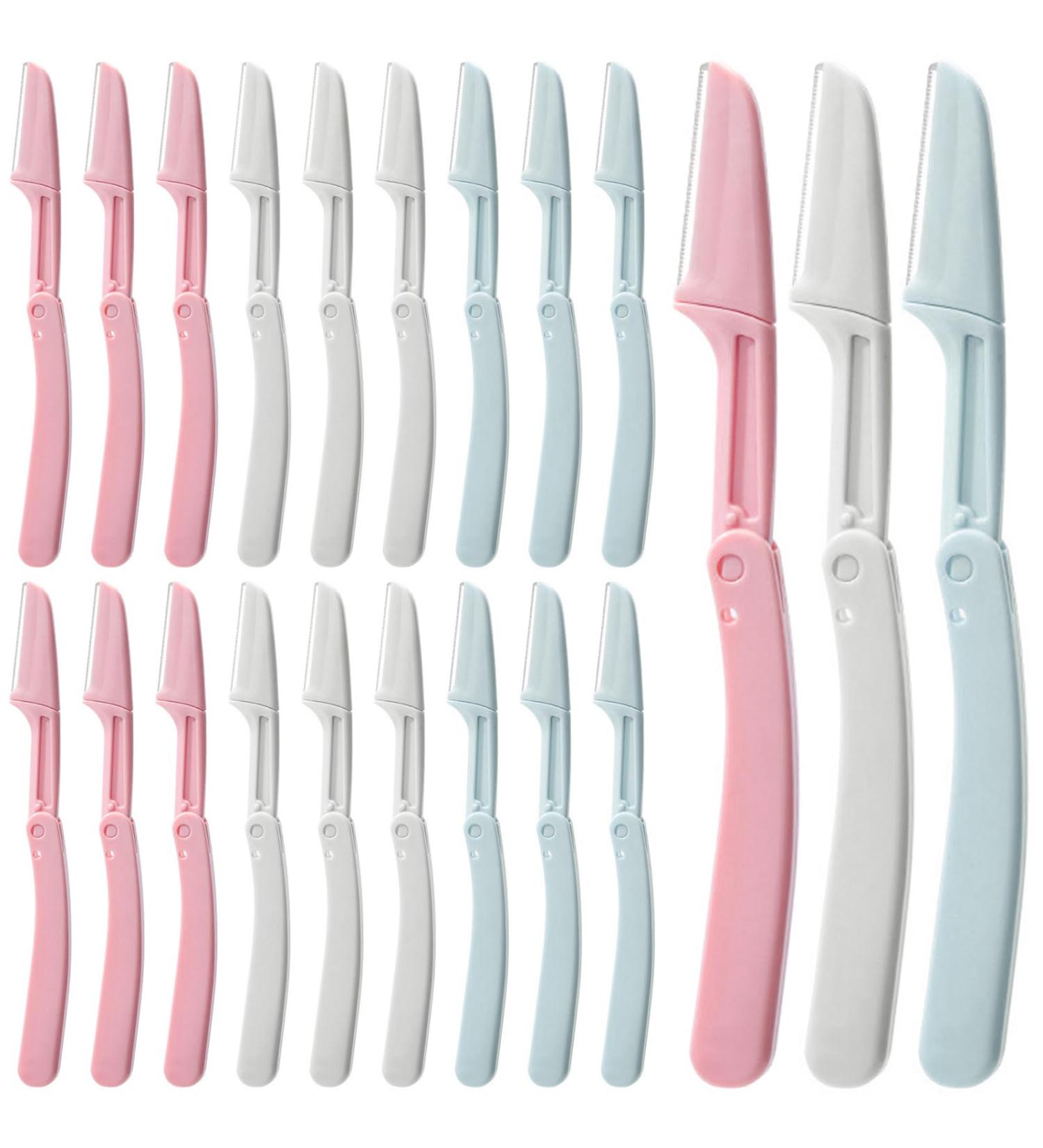 21-Piece Foldable Eyebrow Razor Set | Precision Dermaplaning Tool Kit for Brow Grooming & Facial Hair Removal - International Shipping Available - Buy Online on GoSupps.com