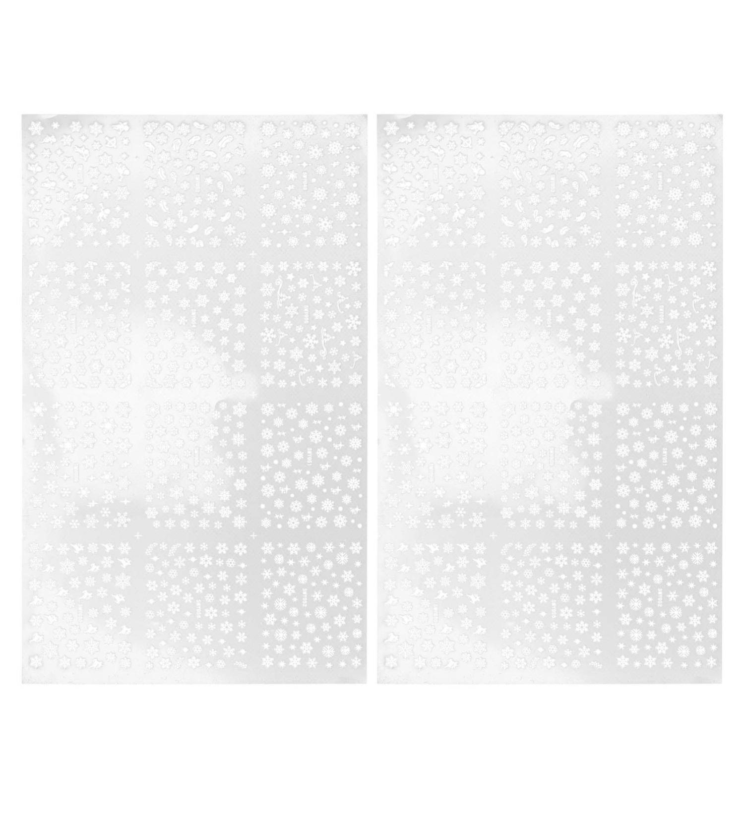 2 Sheet nail stickers Metal applique snowflake nail decals gold and silver Christmas 3D nail sticker 3d Celebrity nail polish Xmas nail art sticker Adhesive star nail stickers - Buy Online on GoSupps.com