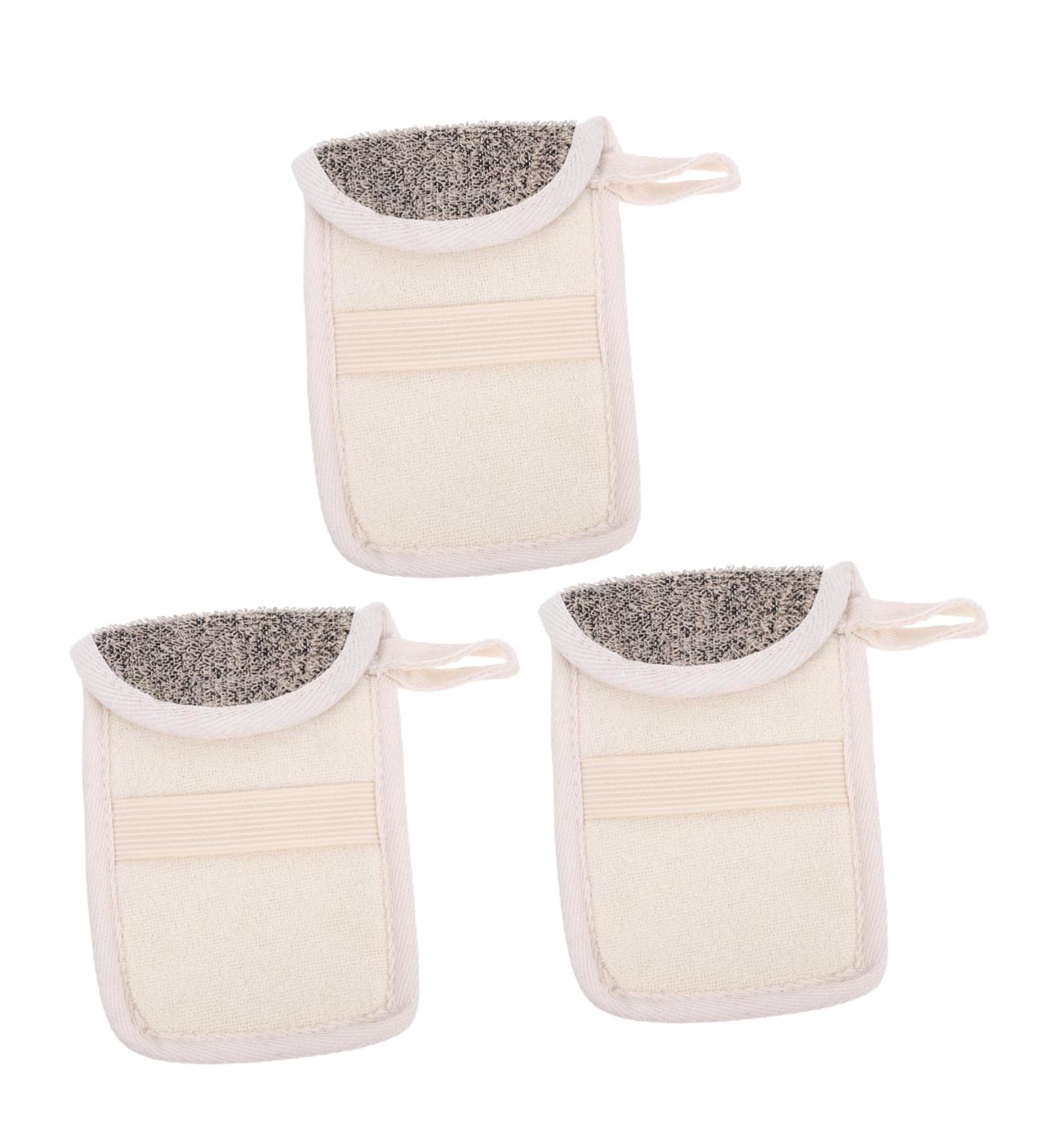 Baluue 6 Pcs Handmade Soap Storage Bag Sponges for Bathing Natural Sisal Soap Pouch Hanger Foam Black Flax - Buy Online on GoSupps.com
