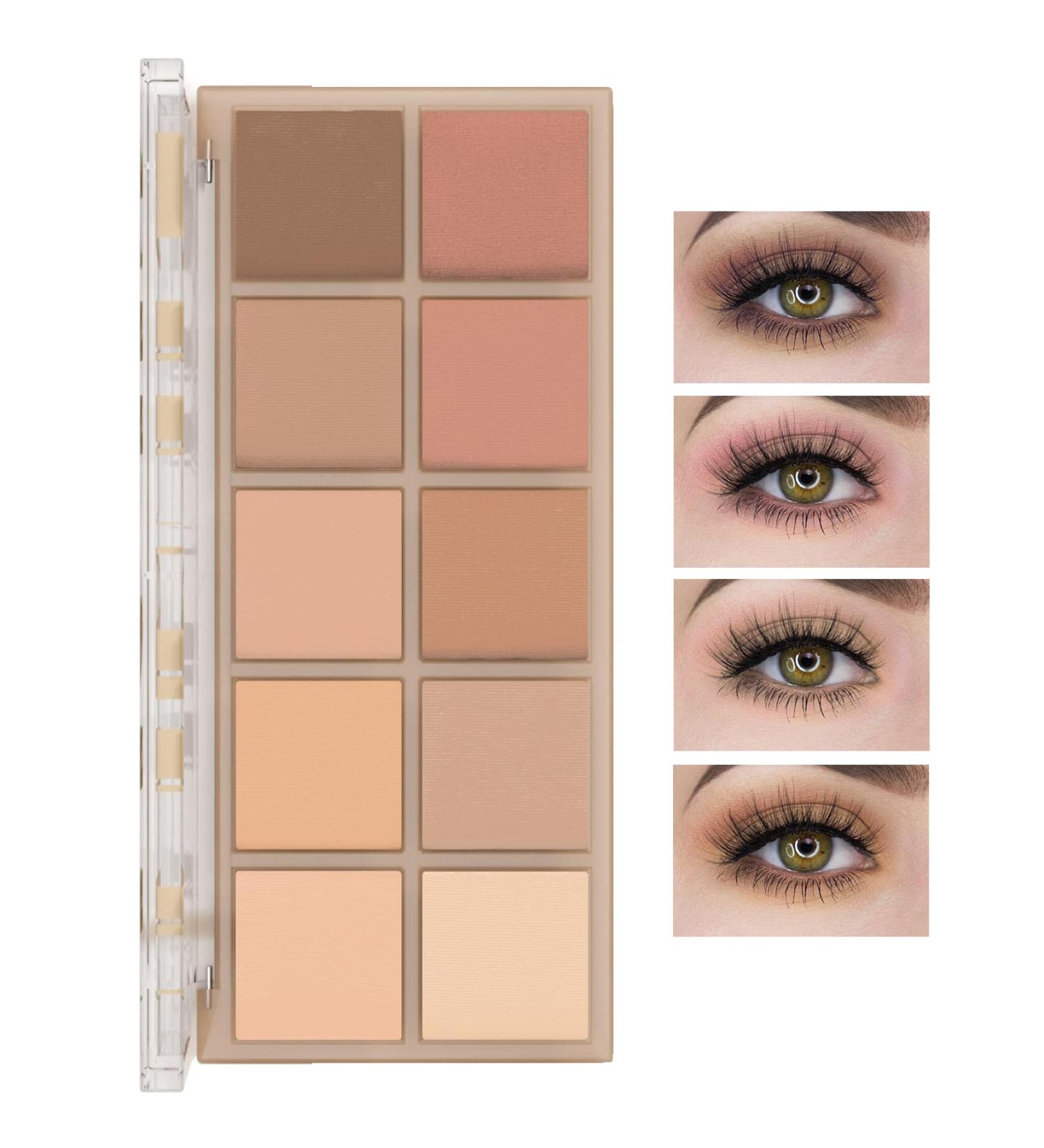 10 Colors Eyeshadow Palette Matte Nude Eye Makeup Palette Ultra-Blendable Long Lasting High Pigmented Waterproof Nudes Neutral Smooth Eye Shadow Palette for Women Natural Charming Looking #05 5# - Buy Online on GoSupps.com