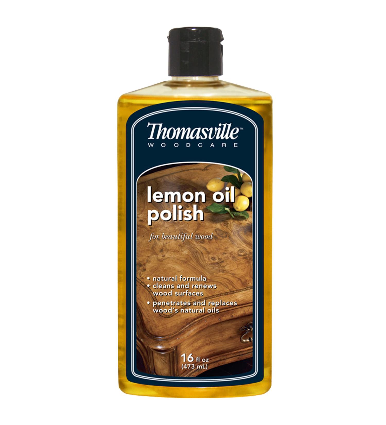 Thomasville Lemon Oil Polish - Natural Wood Cleaner & Furniture Polish | Cleans Restores & Protects Wood Surfaces - 16oz - Buy Online on GoSupps.com