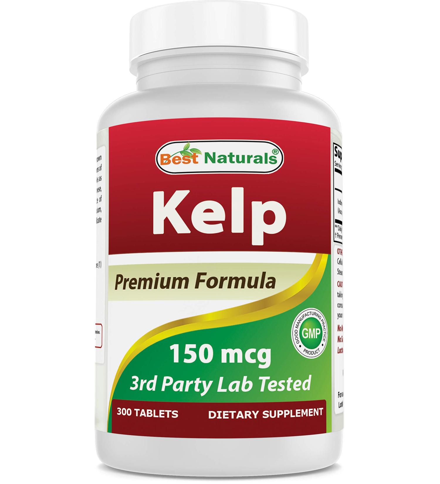 Best Naturals Kelp Supplement 150mcg Tablet - 300 Count - Buy Online on GoSupps.com