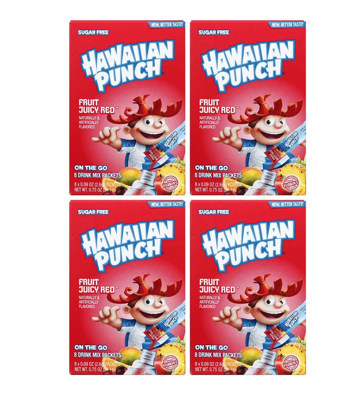 Hawaiian Punch Fruit Juicy Red on the Go New Better Taste 8 Drink Mixes - 4 Pack - Buy Online on GoSupps.com