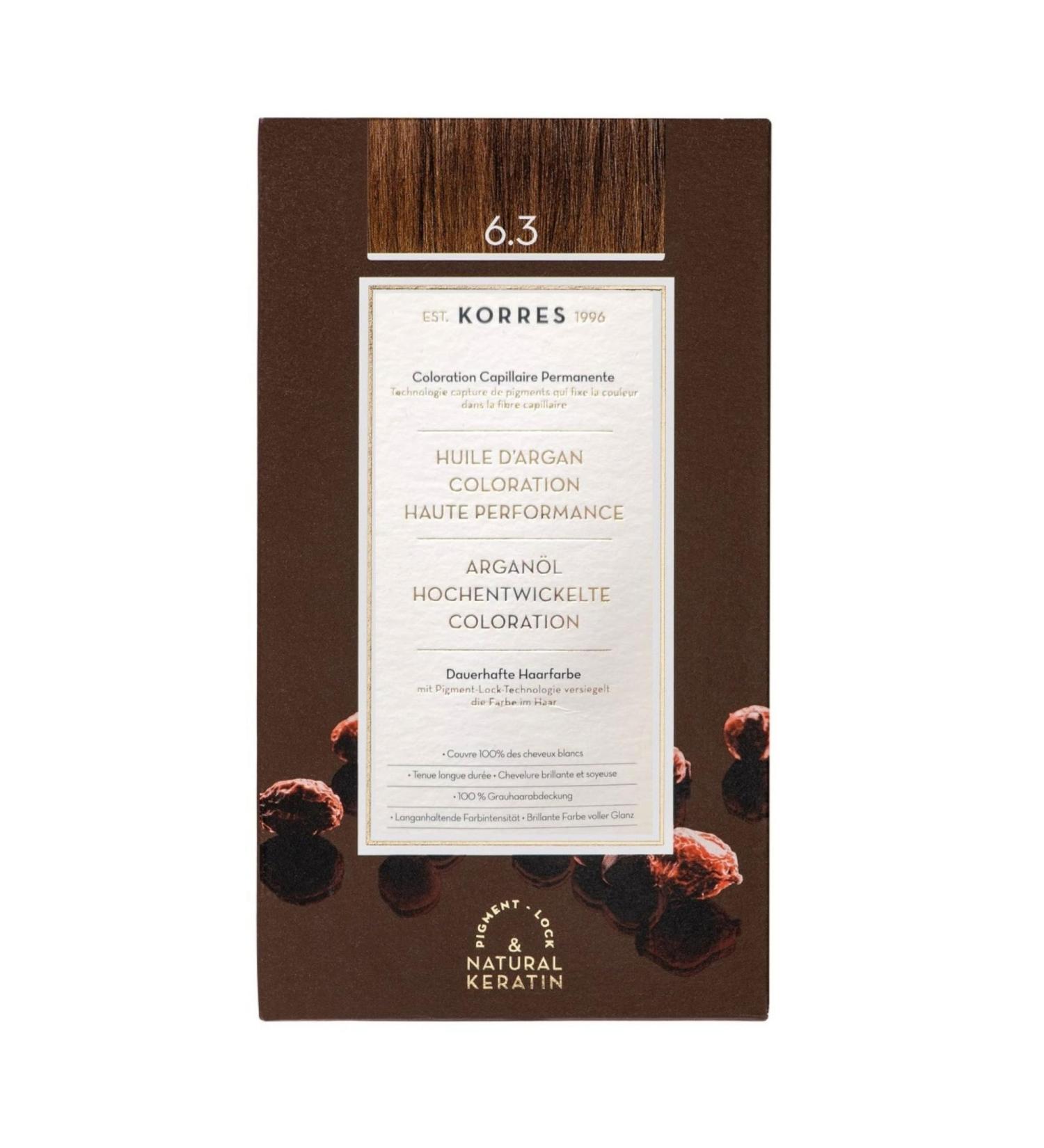 Correx Argan Oil Colorant - Ammonia-Free Dark Blonde Gold 6.3 | 100% Gray Hair Coverage | Vegan & Long-Lasting Hair Color - Buy Online on GoSupps.com
