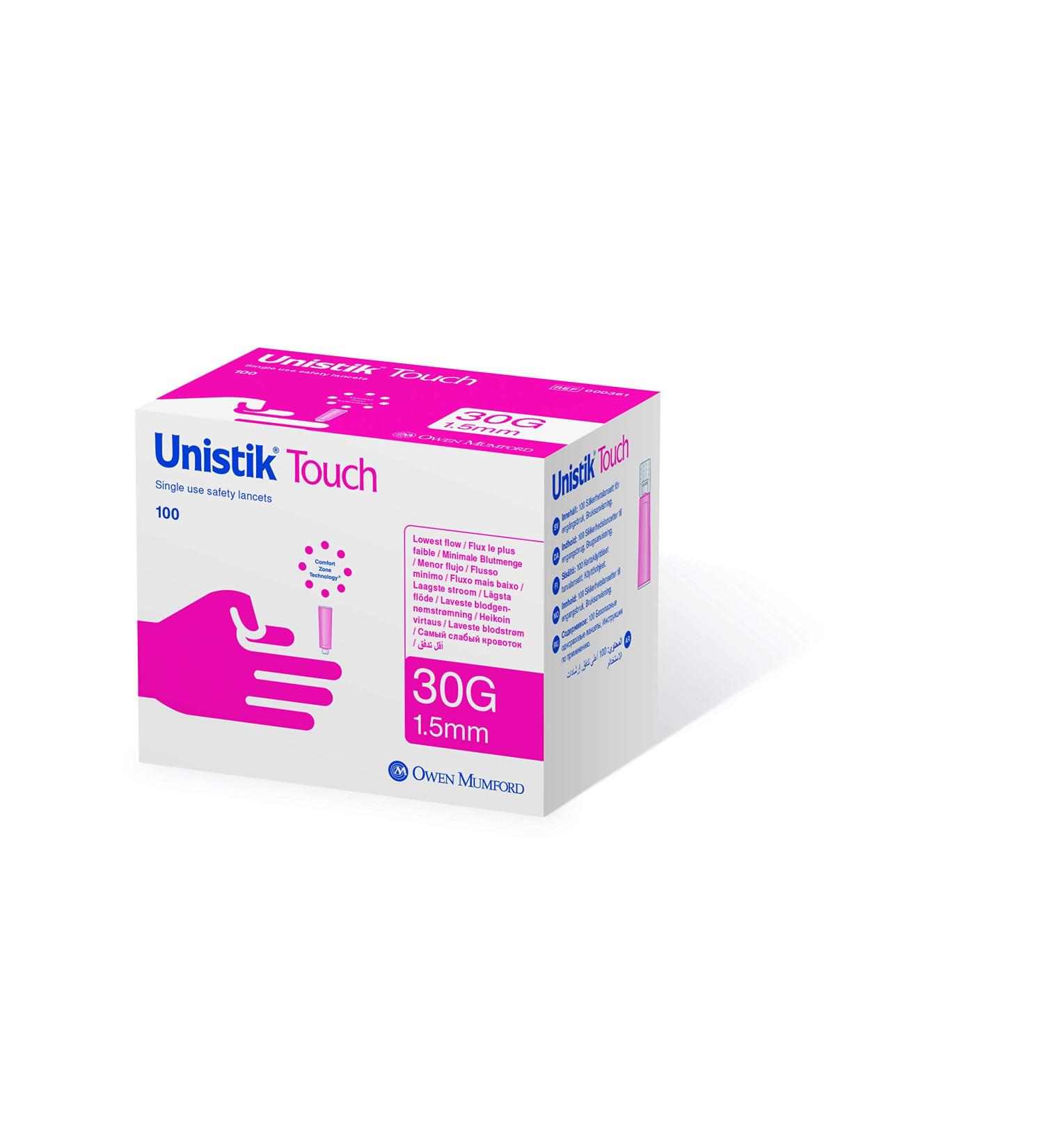 Unistik Touch 30G Lancets - Box of 100 | Buy Online Now - Buy Online on GoSupps.com