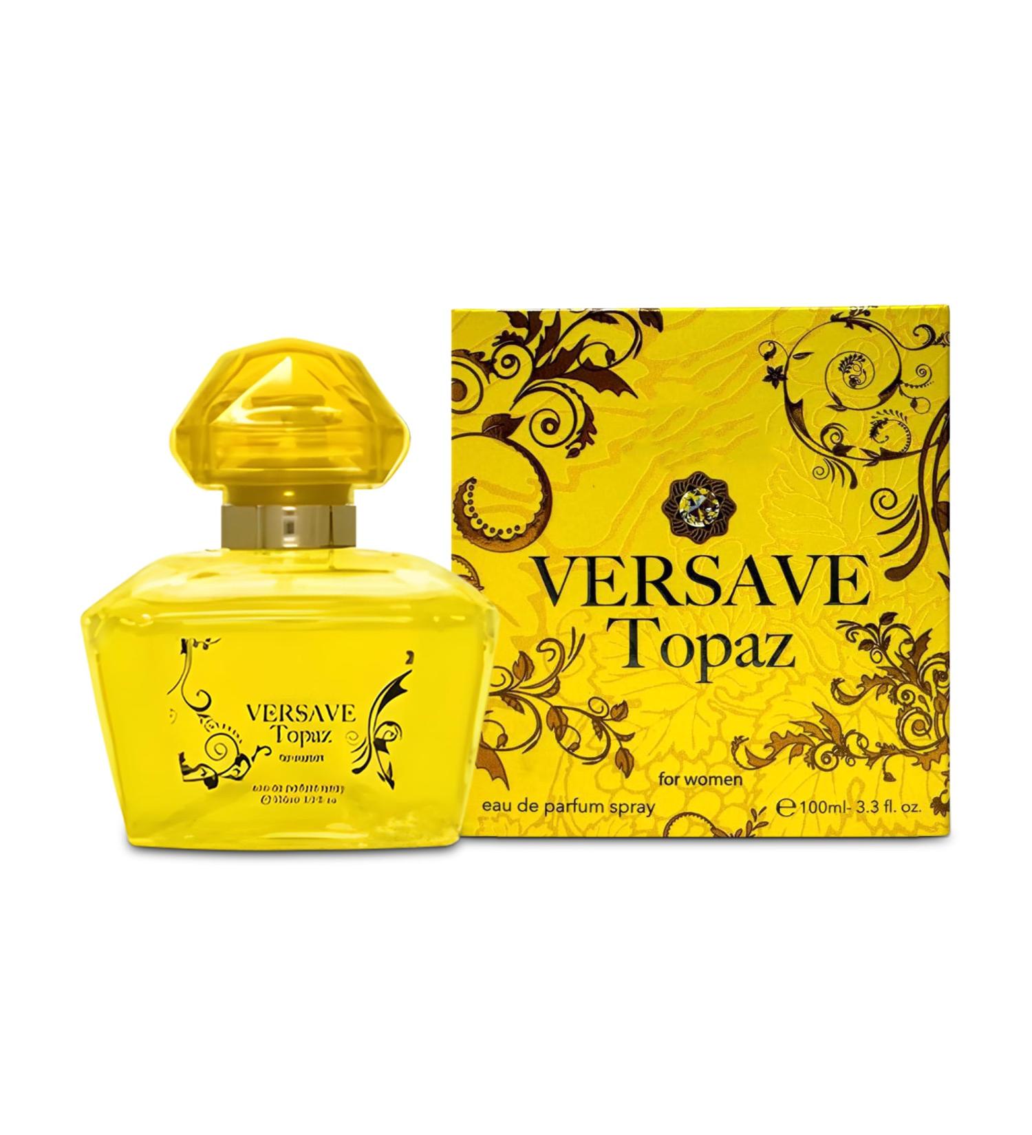 Versave Topaz Eau de Parfum Spray for Women Wonderful Gift Gourmand Fragrance Daytime and Casual Use for all Skin Types a Classic Bottle 3.4 Fluid Ounce Versave Topaz 3.4 Fl Oz (Pack of 1) - Buy Online on GoSupps.com