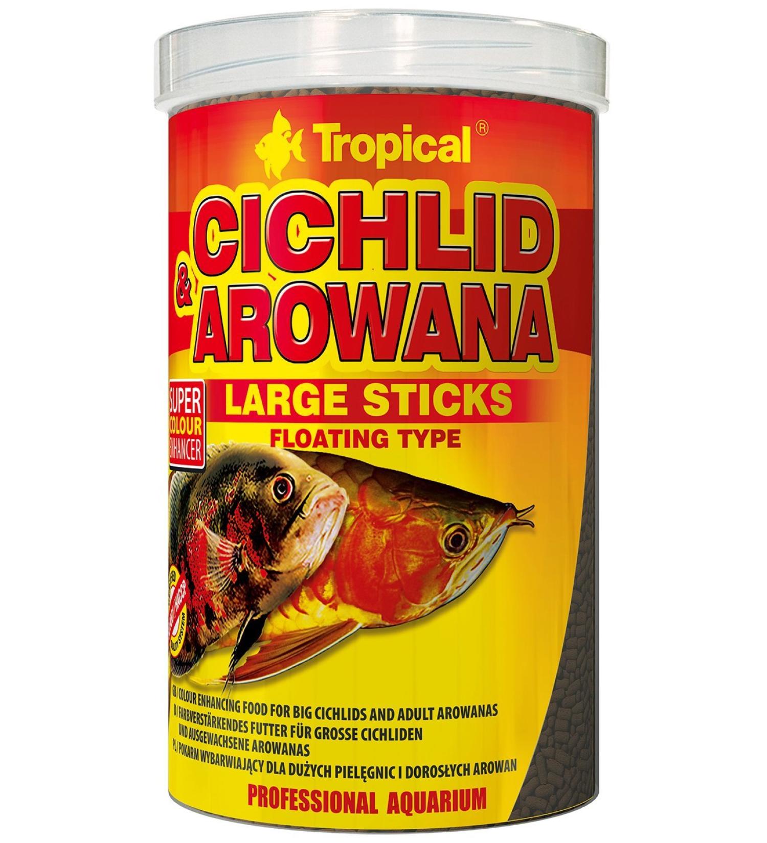 TROPICAL Cichlid & Arowana Large Sticks Aquarium Food 250 ml