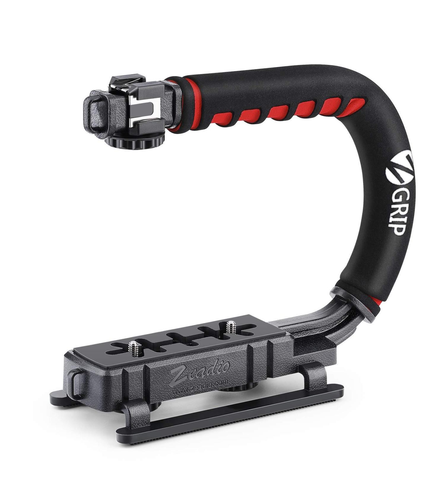 Zeadio Video Action Stabilizing Handle Grip for DSLR Camera - Hot-Shoe Mount Compatible with Canon, Nikon, Sony, Panasonic, and More - Buy Online on GoSupps.com