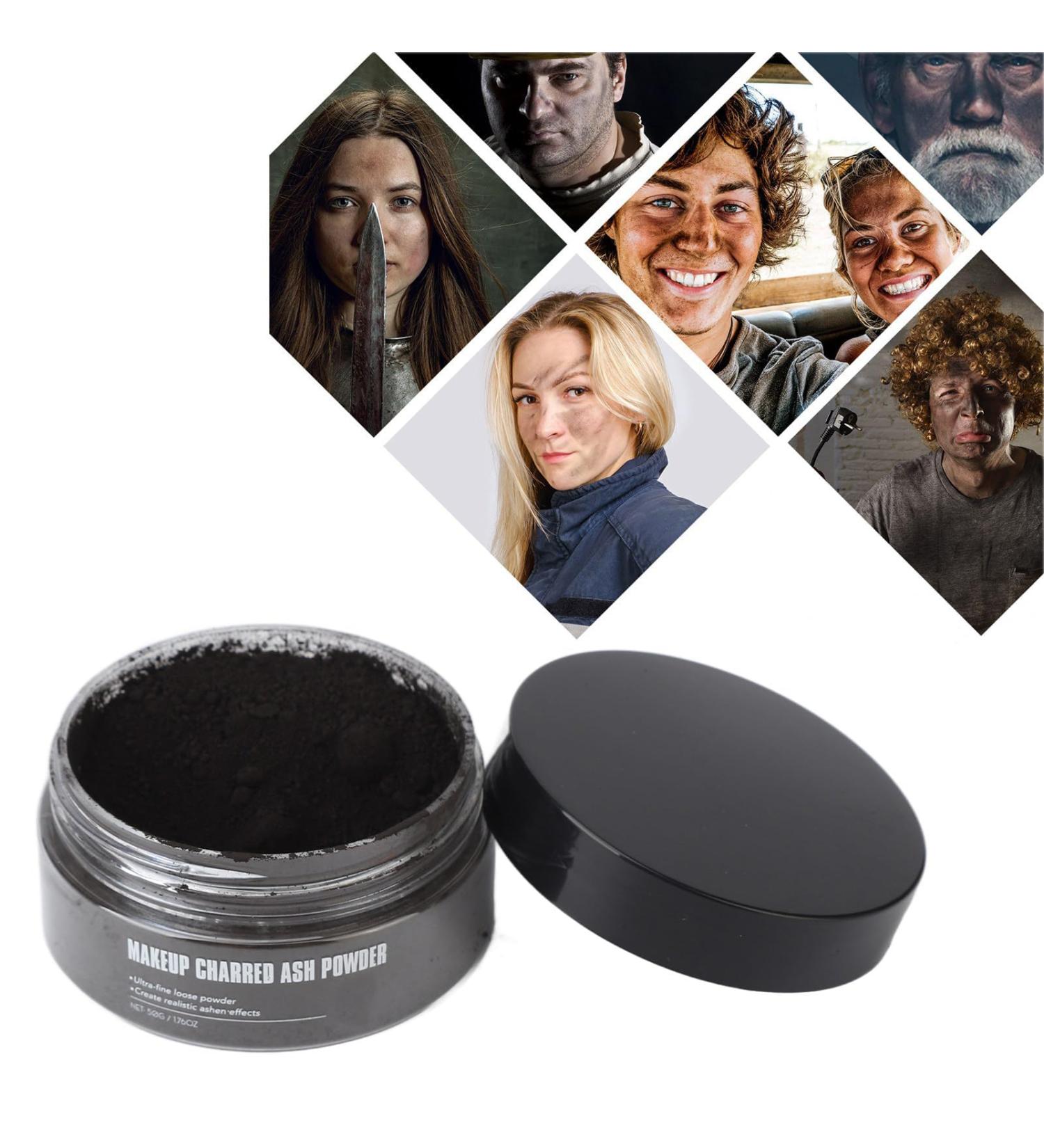  Jonlaki Super Fine Makeup Special Effects Powder Dirty Effect Powder Sweat Resistant Long Lasting Halloween Cosplay Party (Black) - Buy Online on GoSupps.com