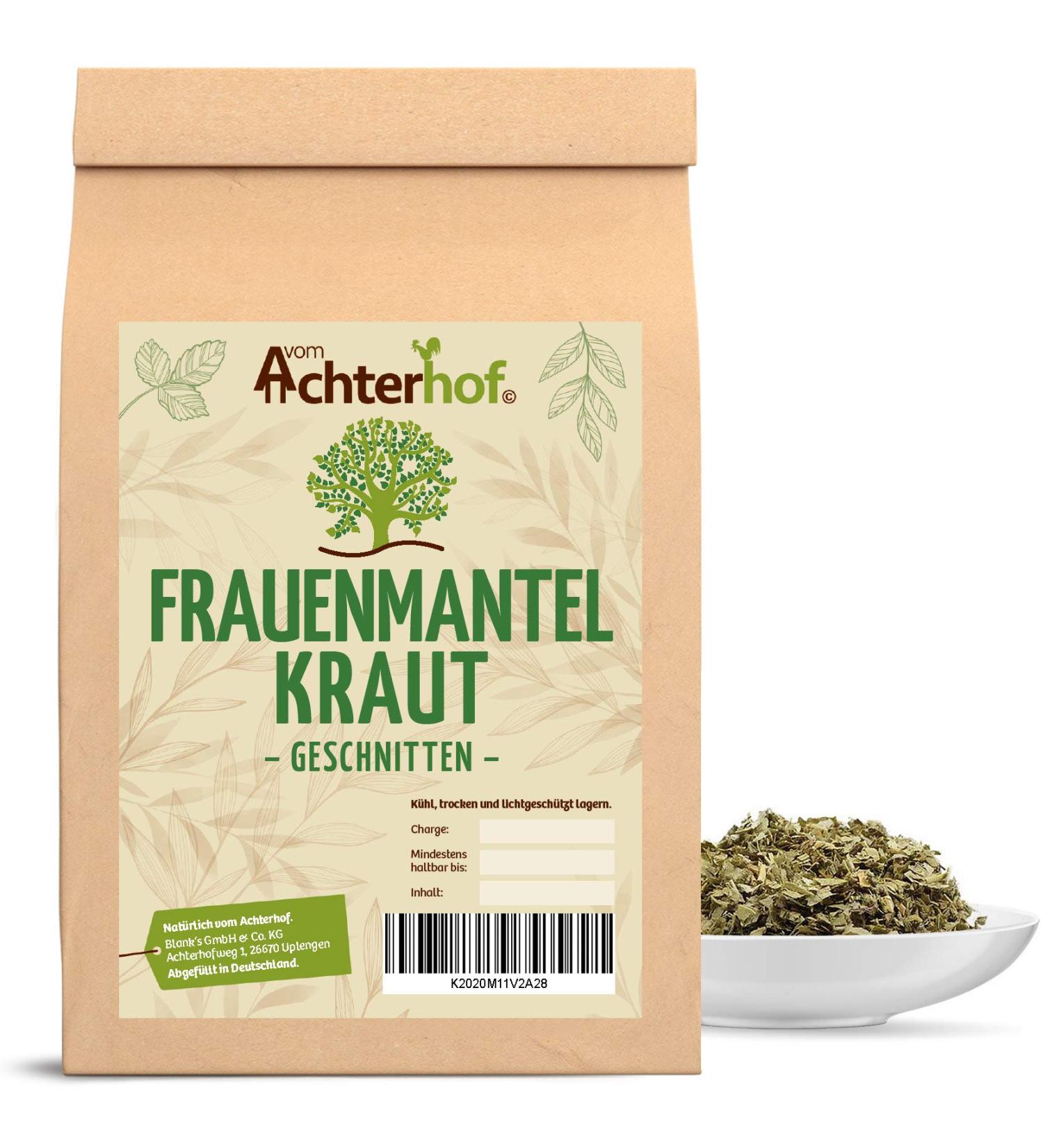 Buy Women's Mantle Herb 500g - 100% Natural Cut Leaves for Tea | Dried Herbal Remedy from Achterhof - Buy Online on GoSupps.com