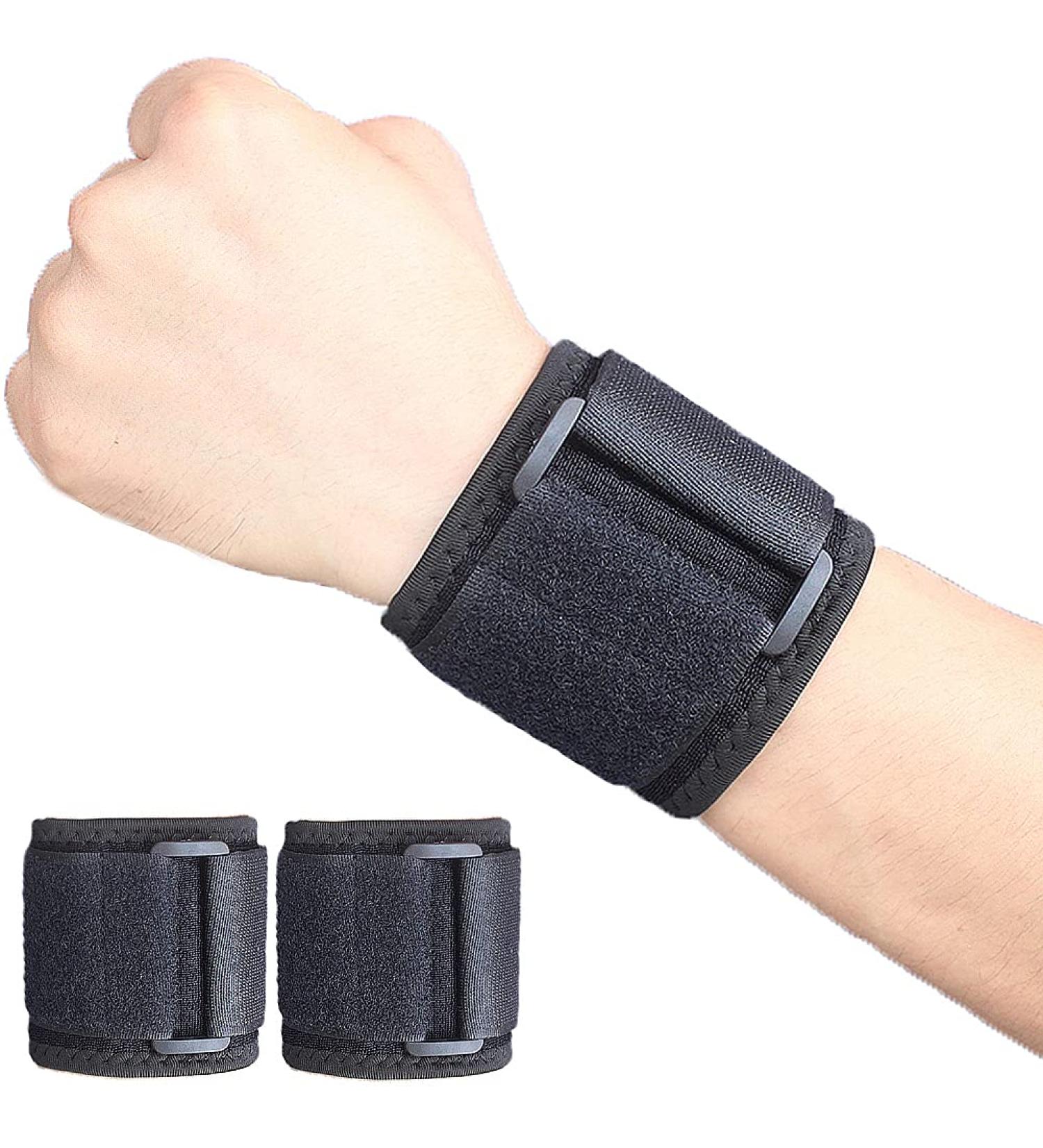 YUNYILAN 2 PCS Wrist Brace for Carpel Tunnel - Comfortable Support for Sprained, Arthritis, Ganglion Cyst - Wrist Compression Band (Black) - Buy Online on GoSupps.com