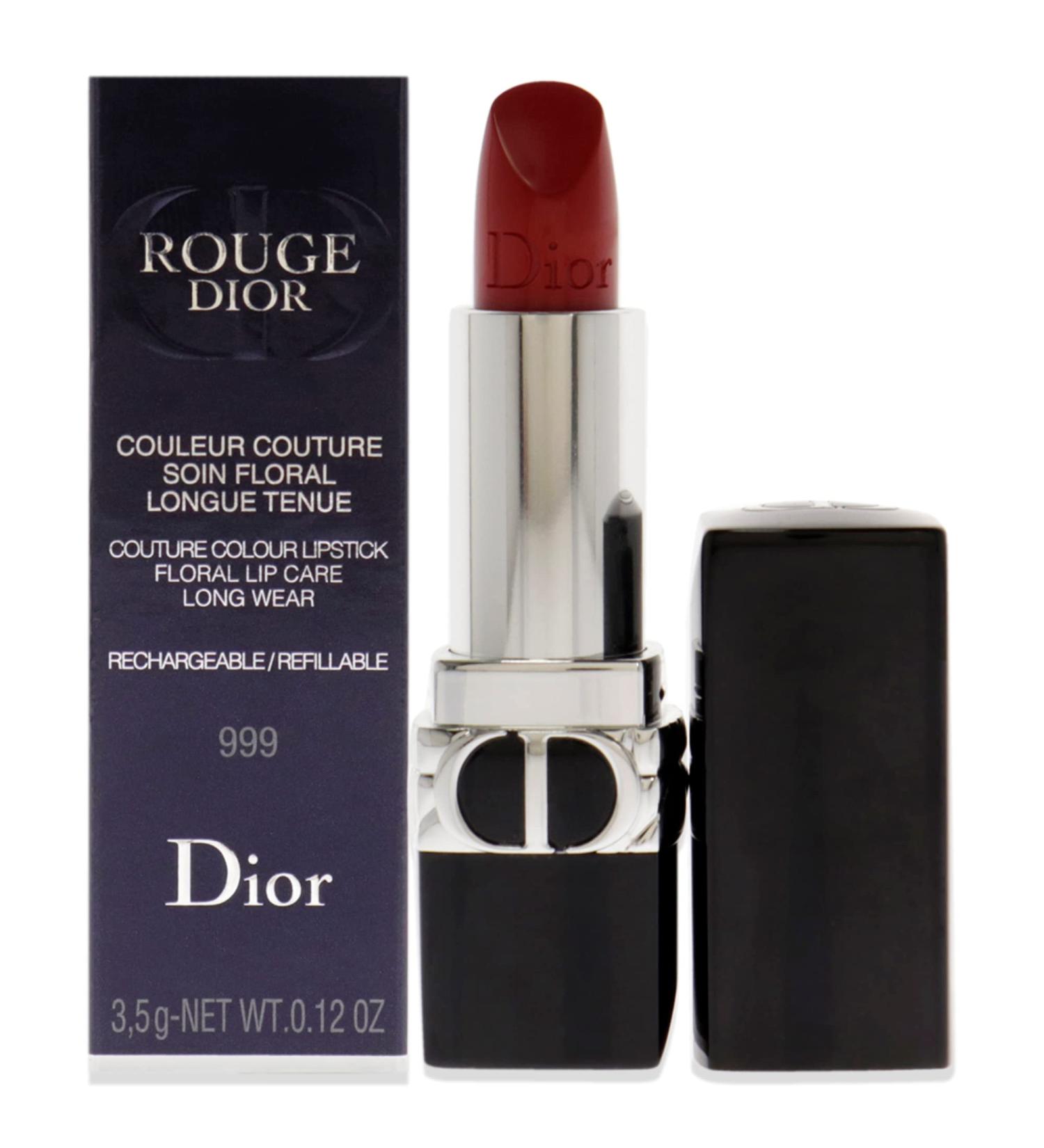 Christian Dior Rouge Dior Couture Lipstick - 999 Satin 0.12 oz (Refillable) - Women's Lipstick - Buy Online on GoSupps.com