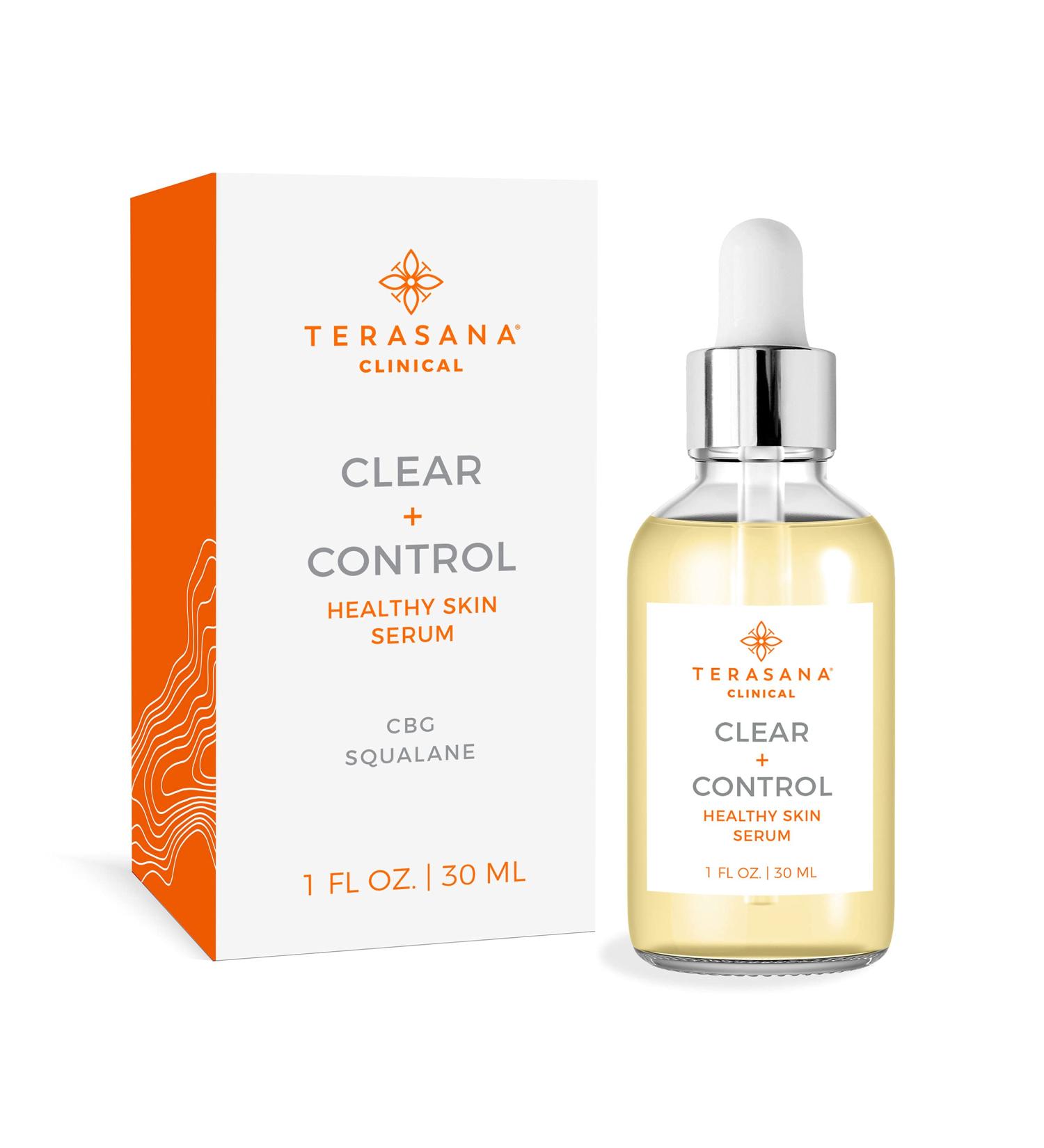Terasana Clinical Clear + Control Face Serum | All-Natural Vegan Spot Treatment (1 FL OZ) - Buy Online on GoSupps.com