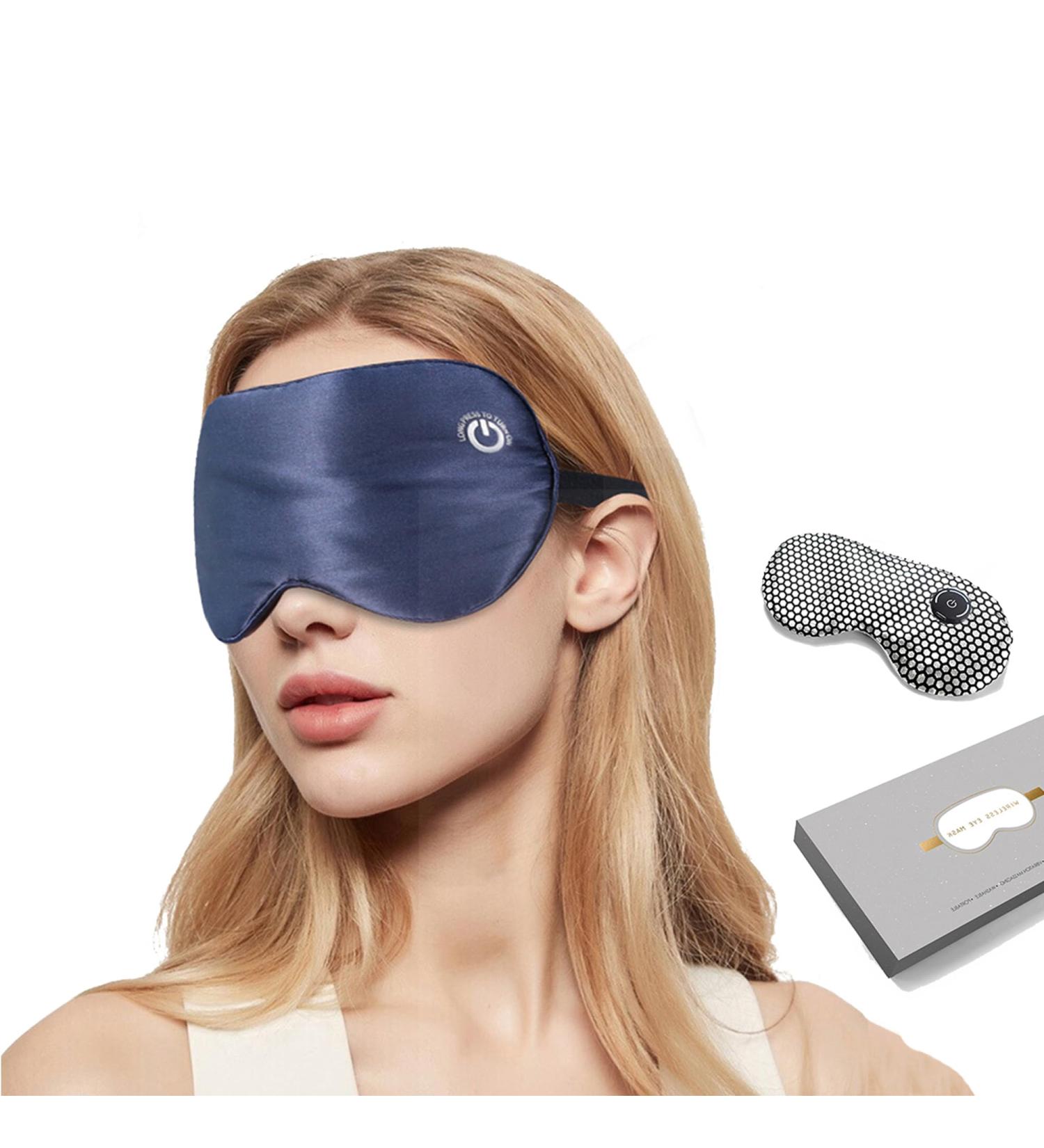 Miloney Heated Eye Mask - Cordless Washable Silk Sleep Mask for Relaxation & Travel | Perfect Gift for Birthdays & Valentine's Day - Buy Online on GoSupps.com