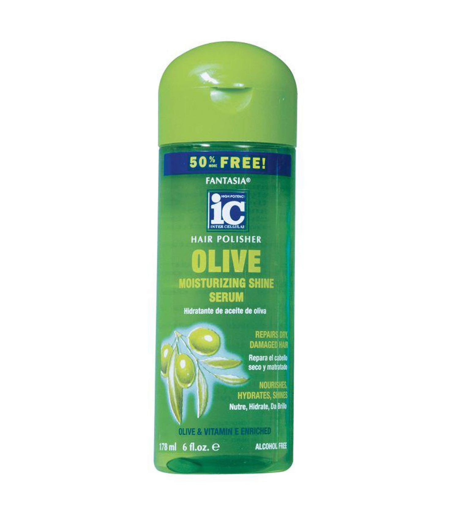 Fantasia IC Salon Hair Polisher Olive Moisturizing Shine Serum 6oz HP-3025