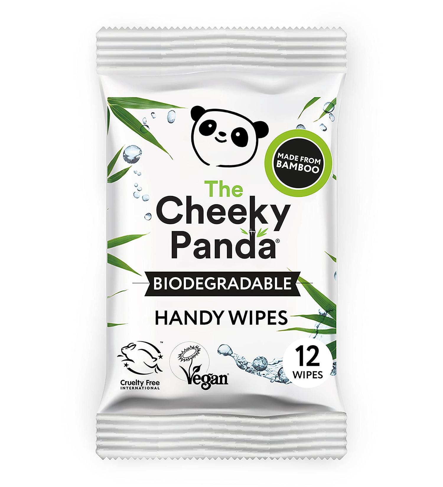 The Cheeky Panda Bamboo Hand Wipes - 12 Travel Wipes | Plastic Free & Biodegradable | 12 Count Pack - Buy Online on GoSupps.com
