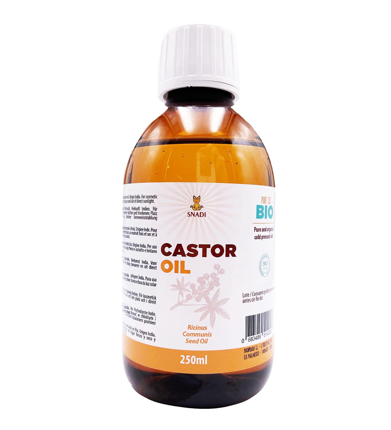 Organic Cold Pressed Castor Oil 250ml - Antioxidant Anti-Aging Moisturizing Body & Hair Oil for Dry Skin - Buy Online on GoSupps.com
