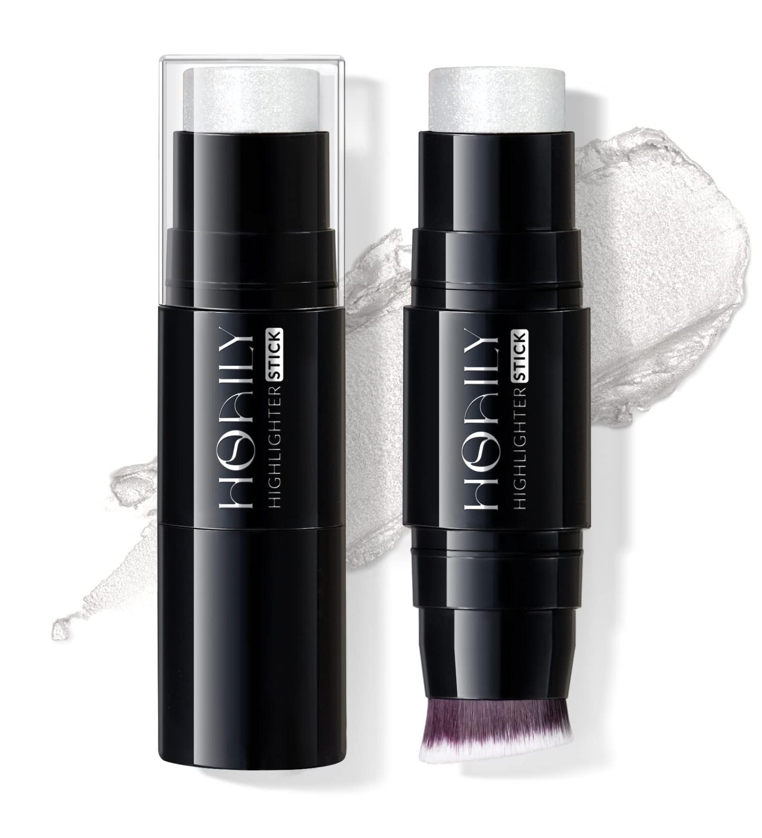 HOSAILY Double-ended Shimmer Highlighter Stick for Cheeks and Eyes - Creamy Glitter Makeup for Brightening and Contouring (01) - Buy Online on GoSupps.com