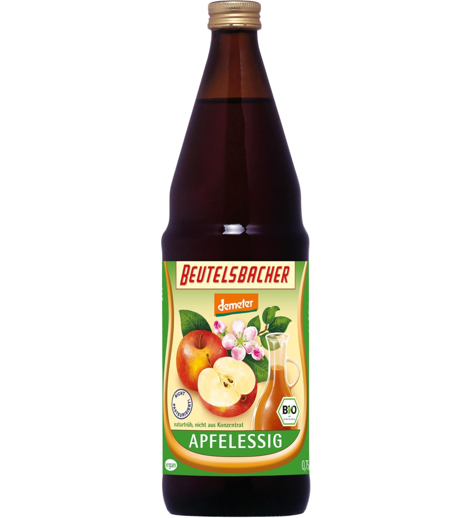 Beutelsbacher Bio demeter apple cider vinegar naturally cloudy (2 x 0.75 l) 750 ml (pack of 2)