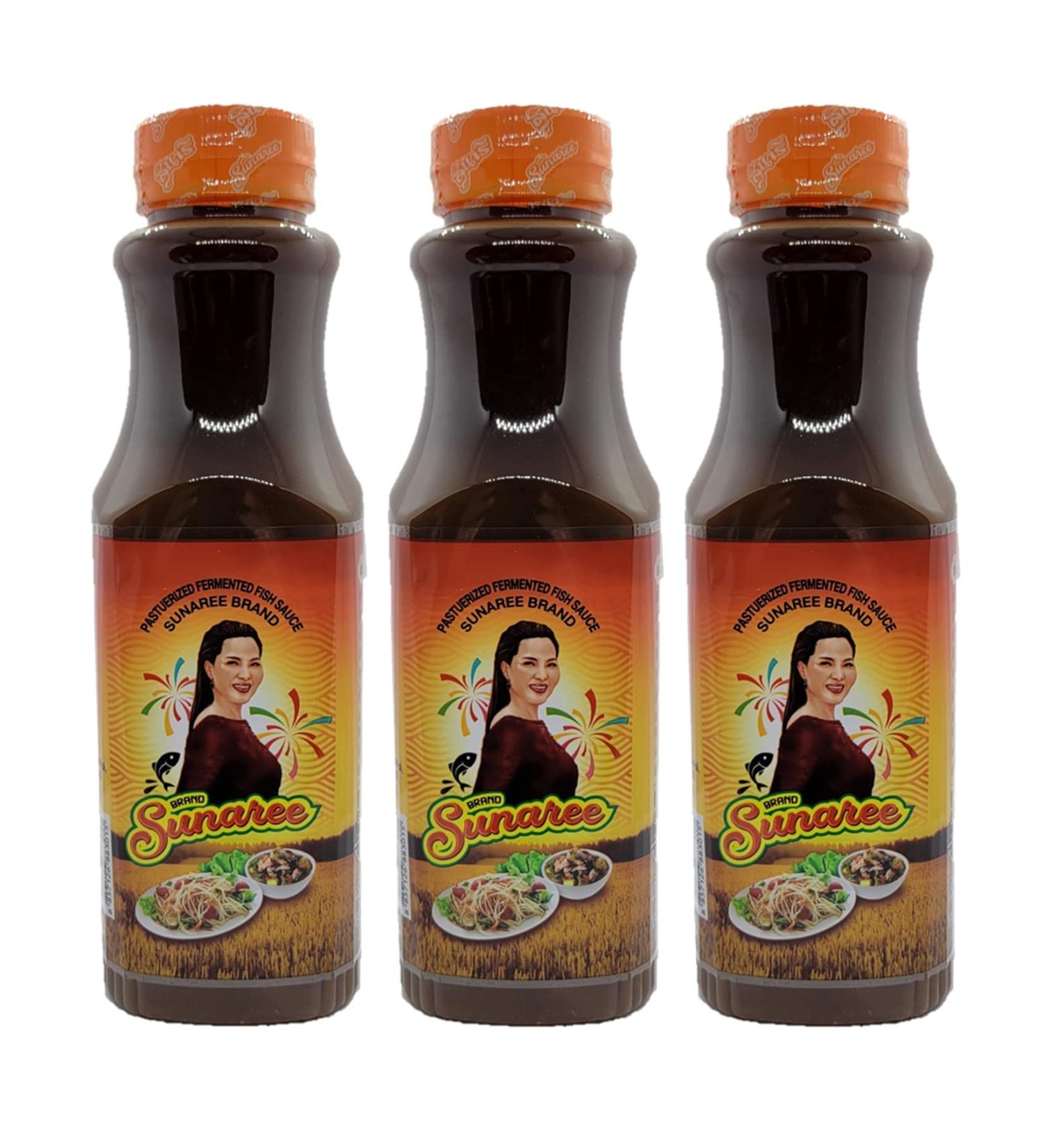 Sunaree Thai Fermented Fish Sauce Nam Pla La Authentic Brand 350ml (Pack of 3) - Ideal for Papaya Salad Dressing - Buy Online on GoSupps.com