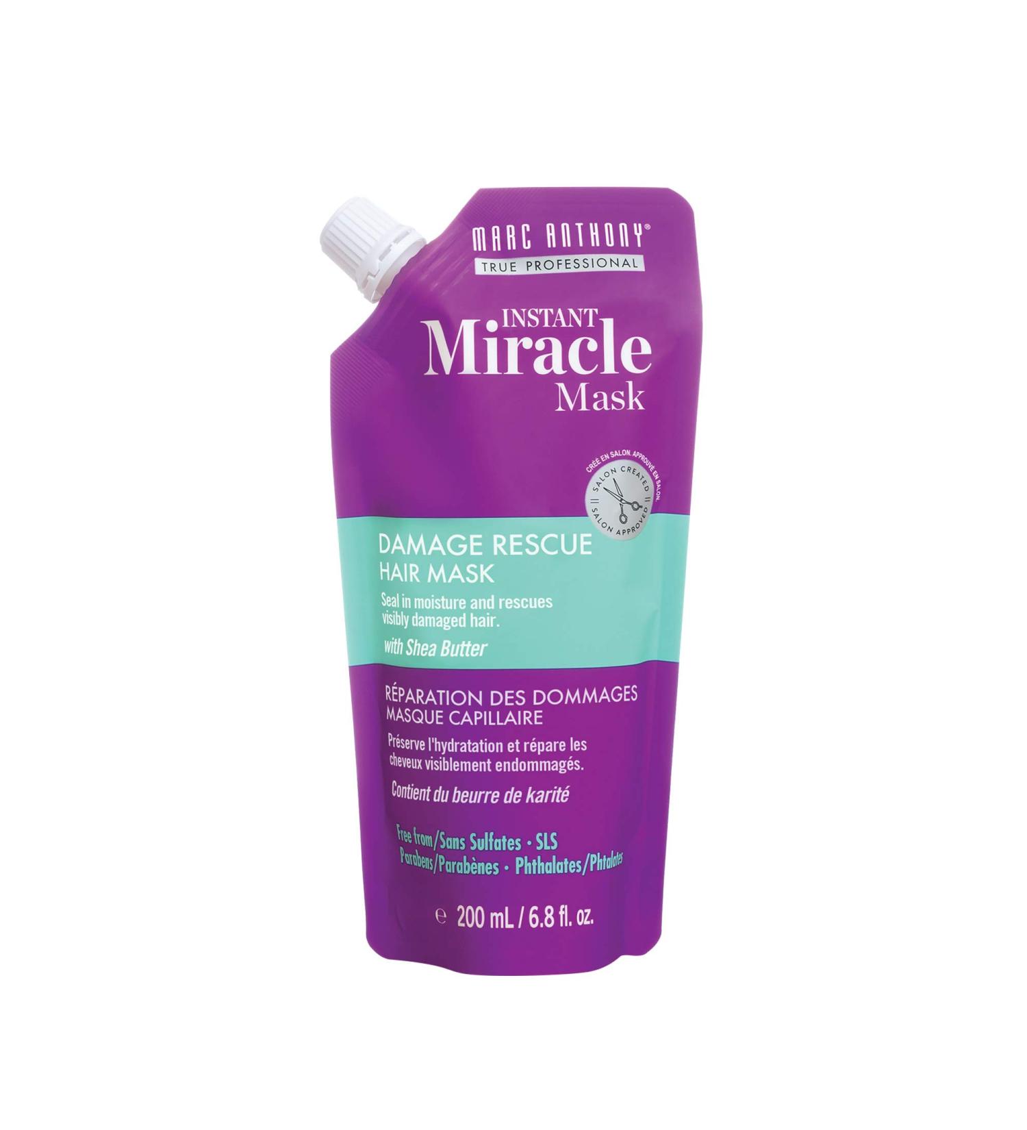Marc Anthony Instant Miracle Mask - Damage Rescue Hair Mask 6.8 fl oz (200 ml) | Repair & Revitalize Hair - Buy Online on GoSupps.com