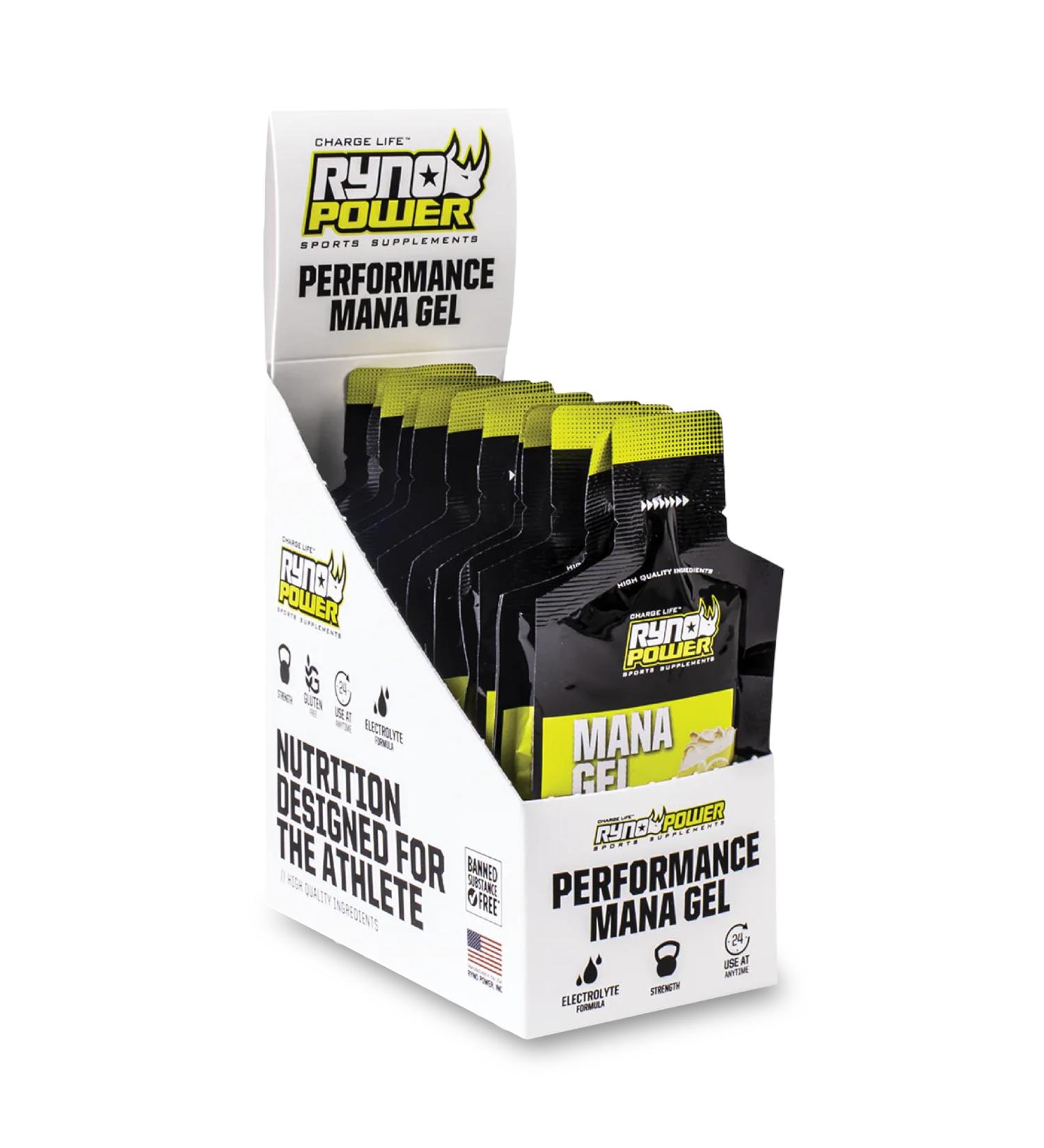 Ryno Power Mana Performance Gel Caddy - 12 Servings Lemon Meringue | Premium Energy Gel for Optimal Performance - Buy Online on GoSupps.com