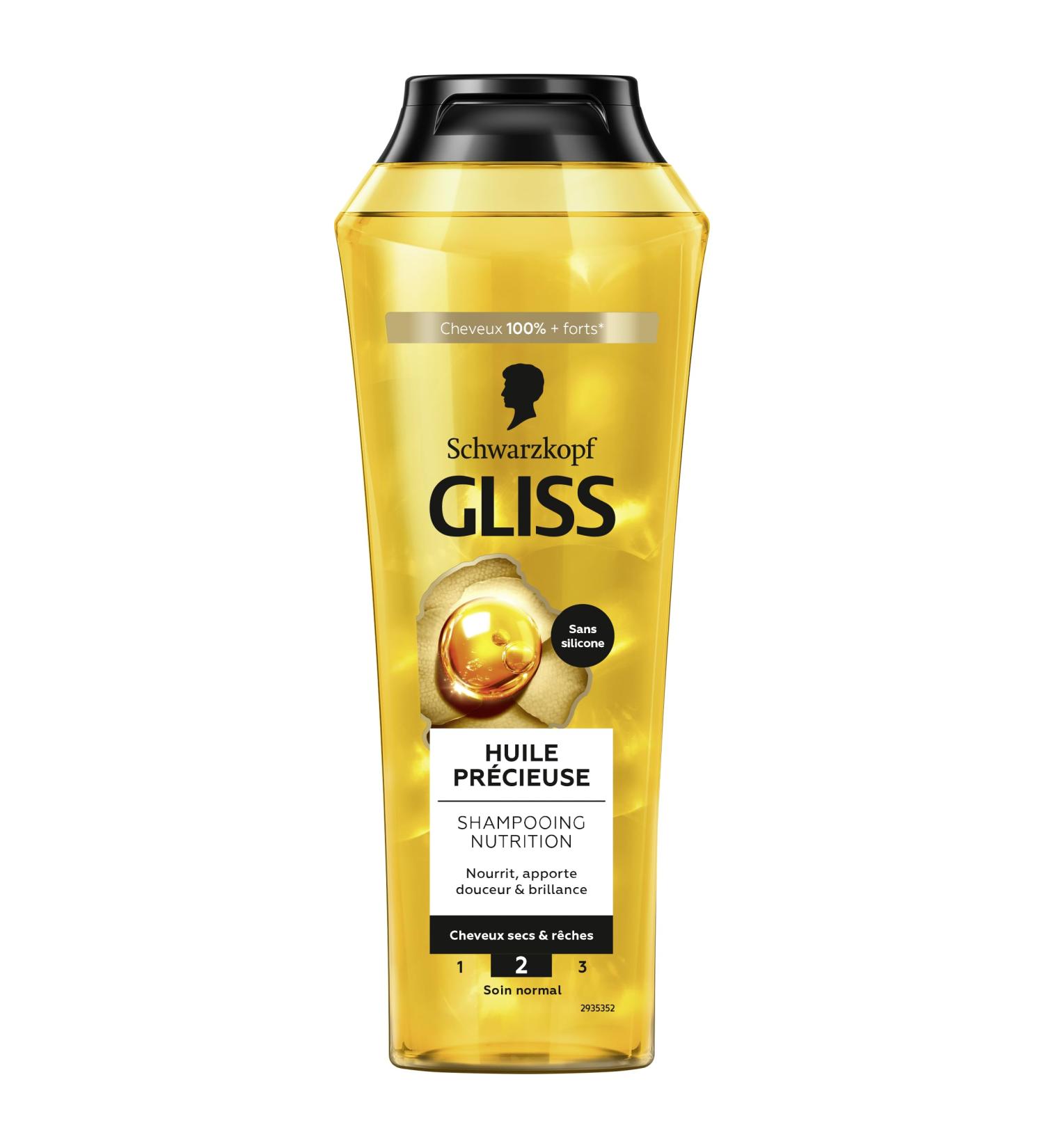 Schwarzkopf - GLISS - Nutrition Shampoo - Precious Oil - Silicone Free - Nourishes - Provides Softness & Shine - Dry & Coarse Hair - 100% Stronger Hair - Normal Care - 250ml - Buy Online on GoSupps.com